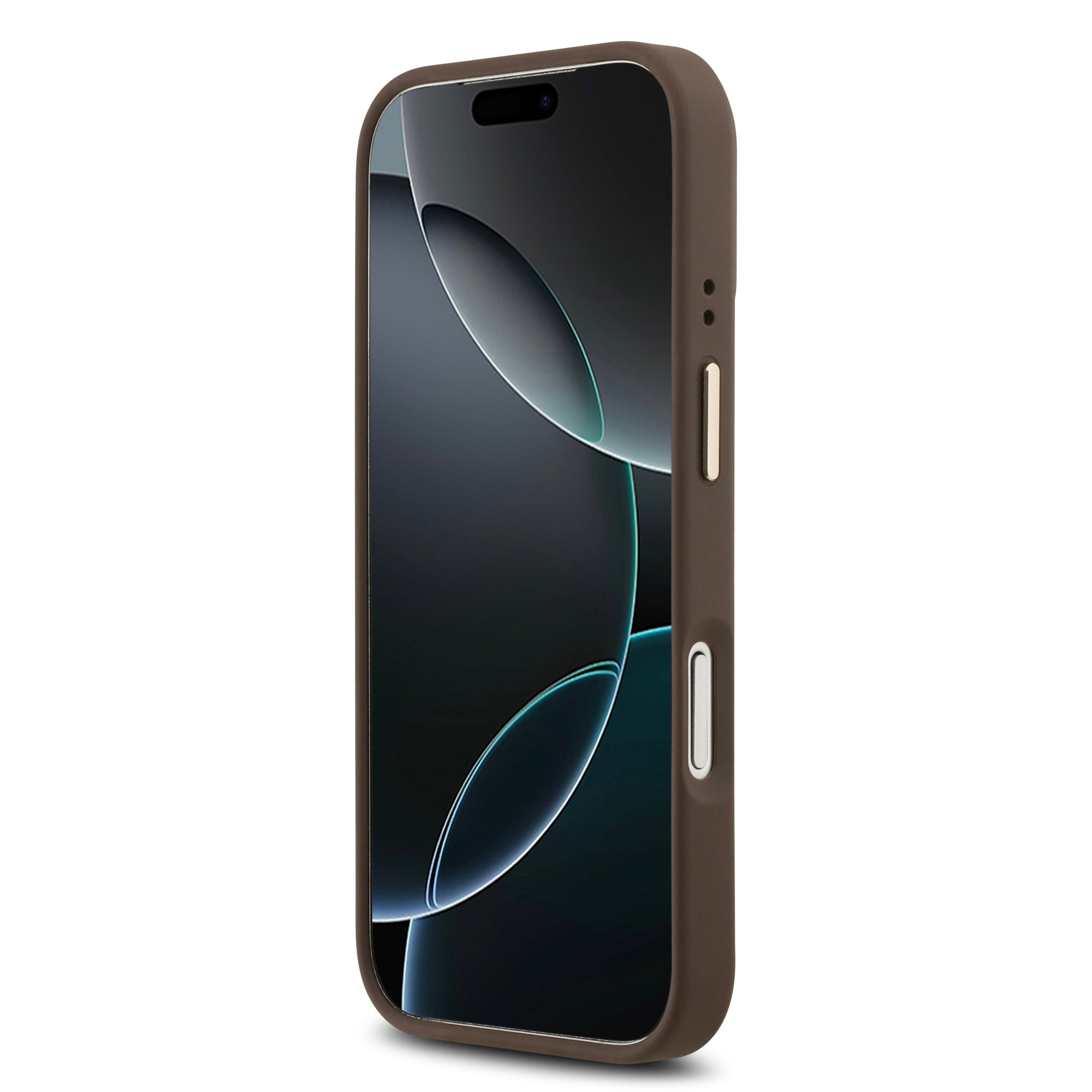 GUESSGUHMP17XPG4SEMCW HardCase MagSafe PU W/ 4G PU Stripe Brown iPhone 17 Pro Max