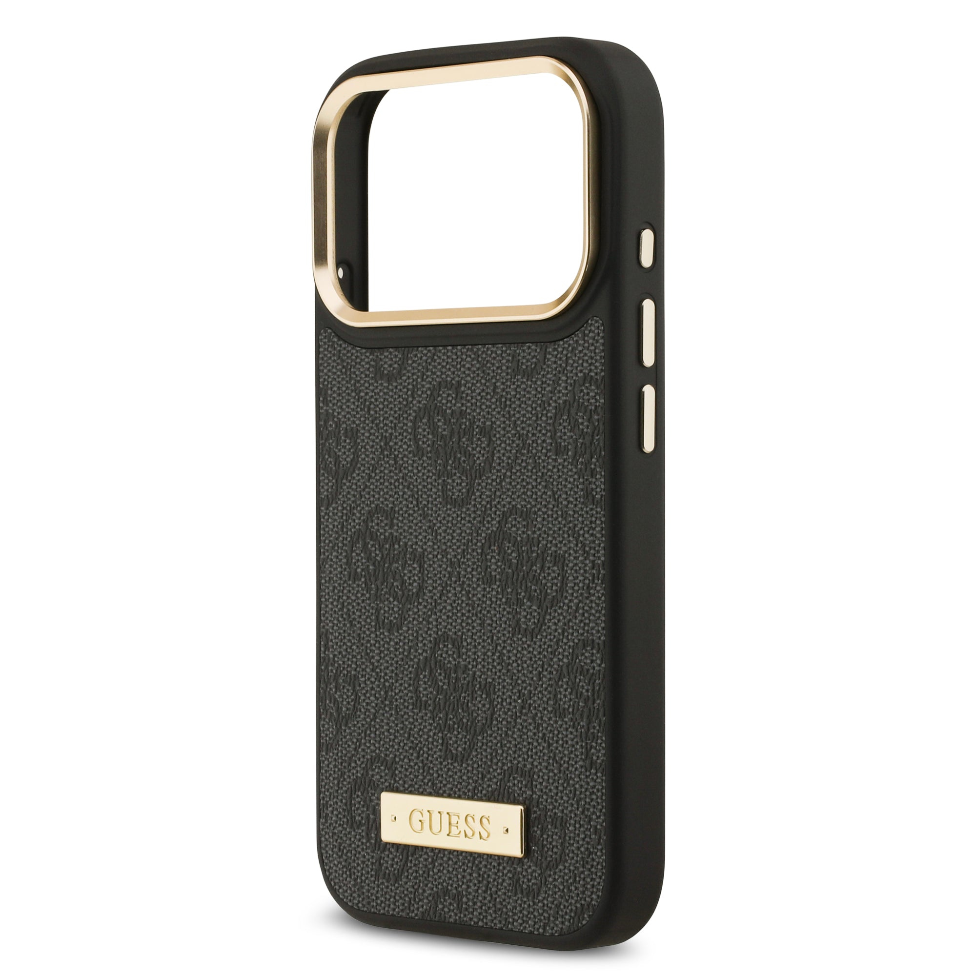 GUESS GUHMP17LU4GPRK HardCase MagSafe 4G PU Logo Plate Black iPhone 17 Pro