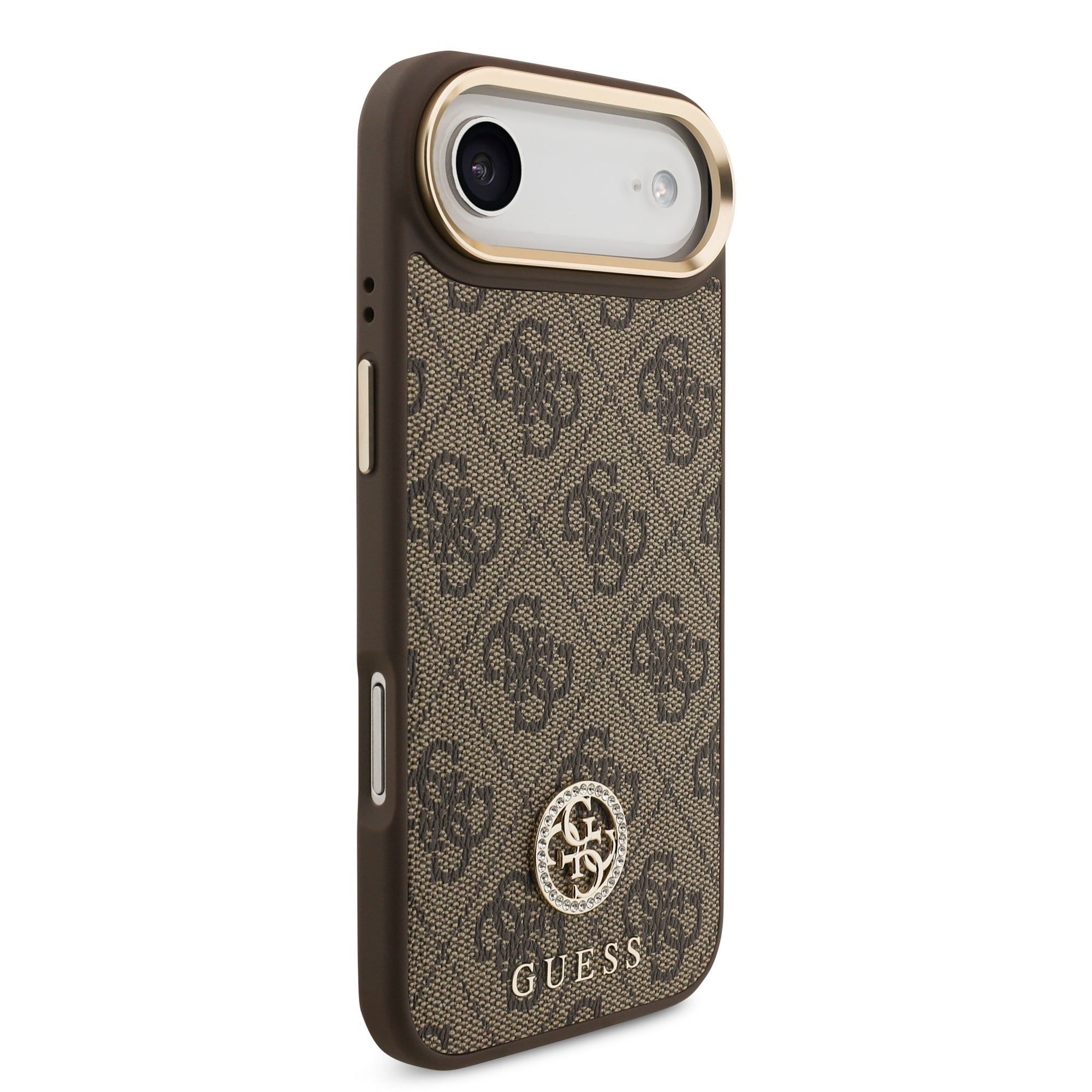 GUESS GUHMP17MP4G4DCSW HardCase MagSafe 4G PU W/ Strass Logo & Big Strap Metal Buttons Brown iPhone 17 Air