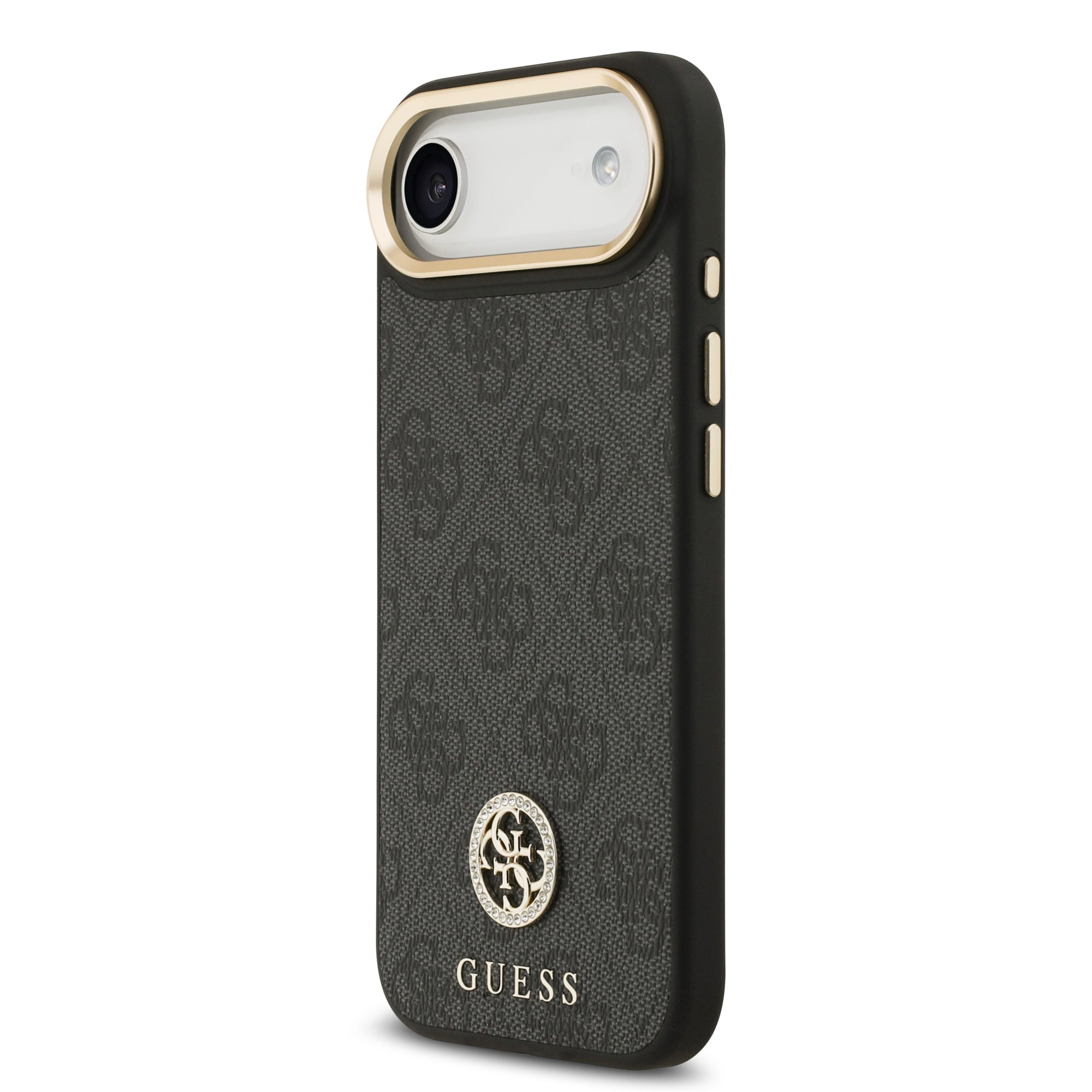GUESS GUHMP17MP4GRMDEK HardCase MagSafe PU W/ 4G PU Strass Logo Black iPhone 17 Air