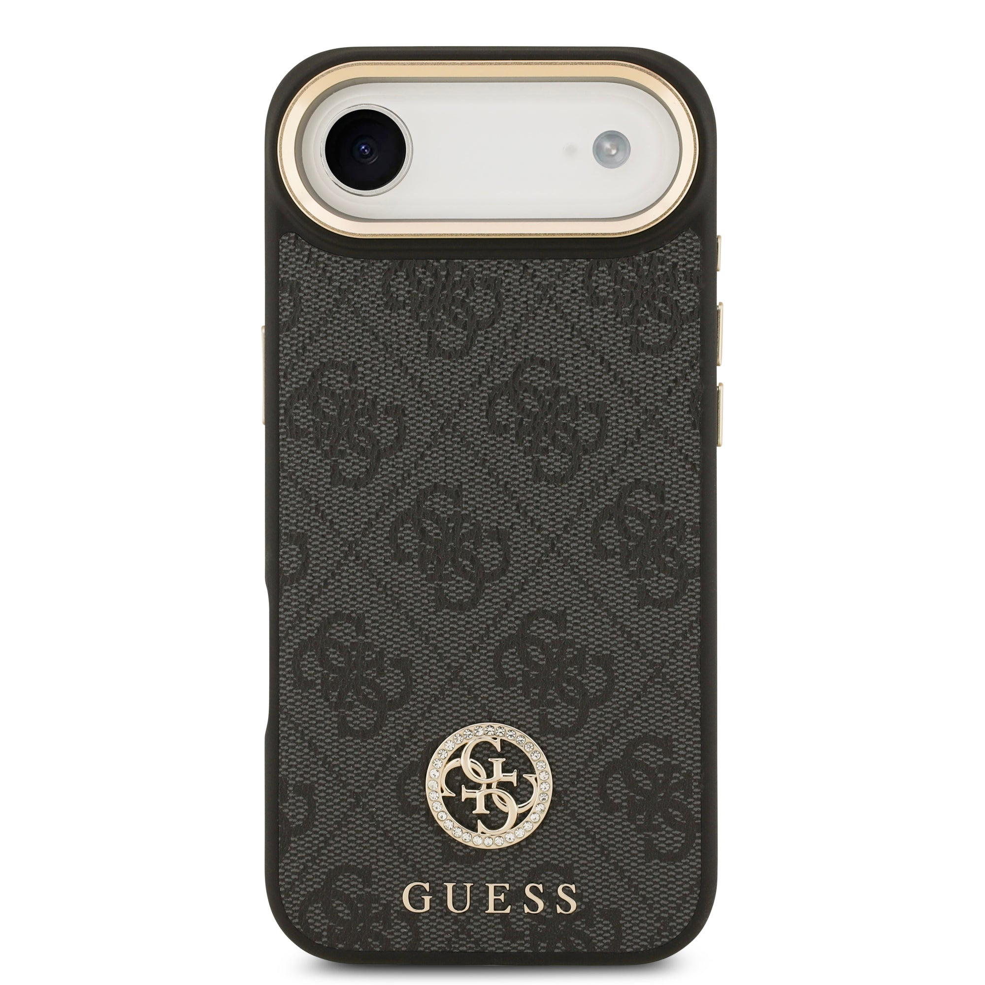 GUESS GUHMP17MP4GRMDEK HardCase MagSafe PU W/ 4G PU Strass Logo Black iPhone 17 Air