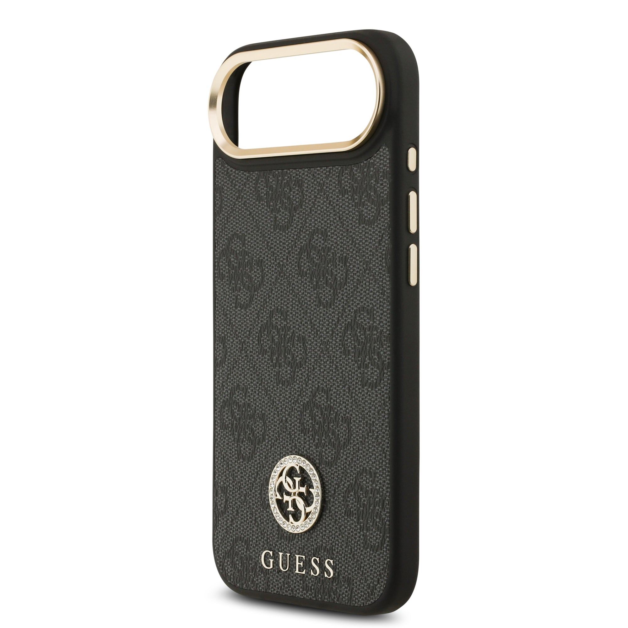 GUESS GUHMP17MP4GRMDEK HardCase MagSafe PU W/ 4G PU Strass Logo Black iPhone 17 Air