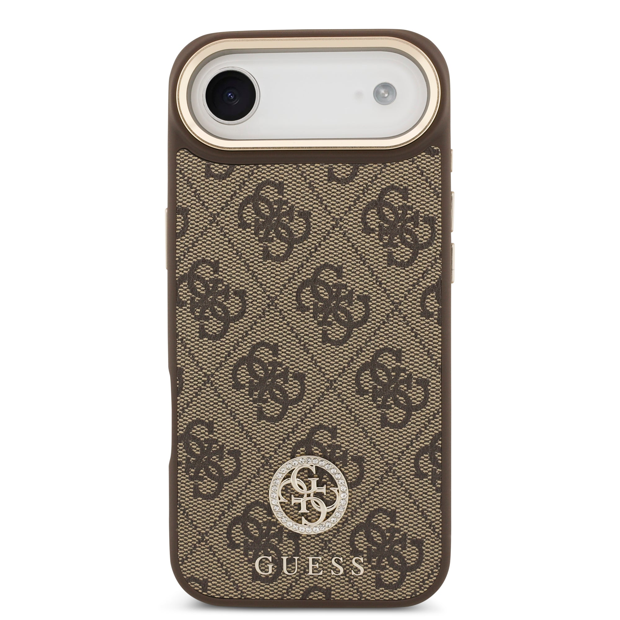 GUESS GUHMP17MP4GRMDEW HardCase MagSafe PU W/ 4G PU Strass Logo Brown iPhone 17 Air