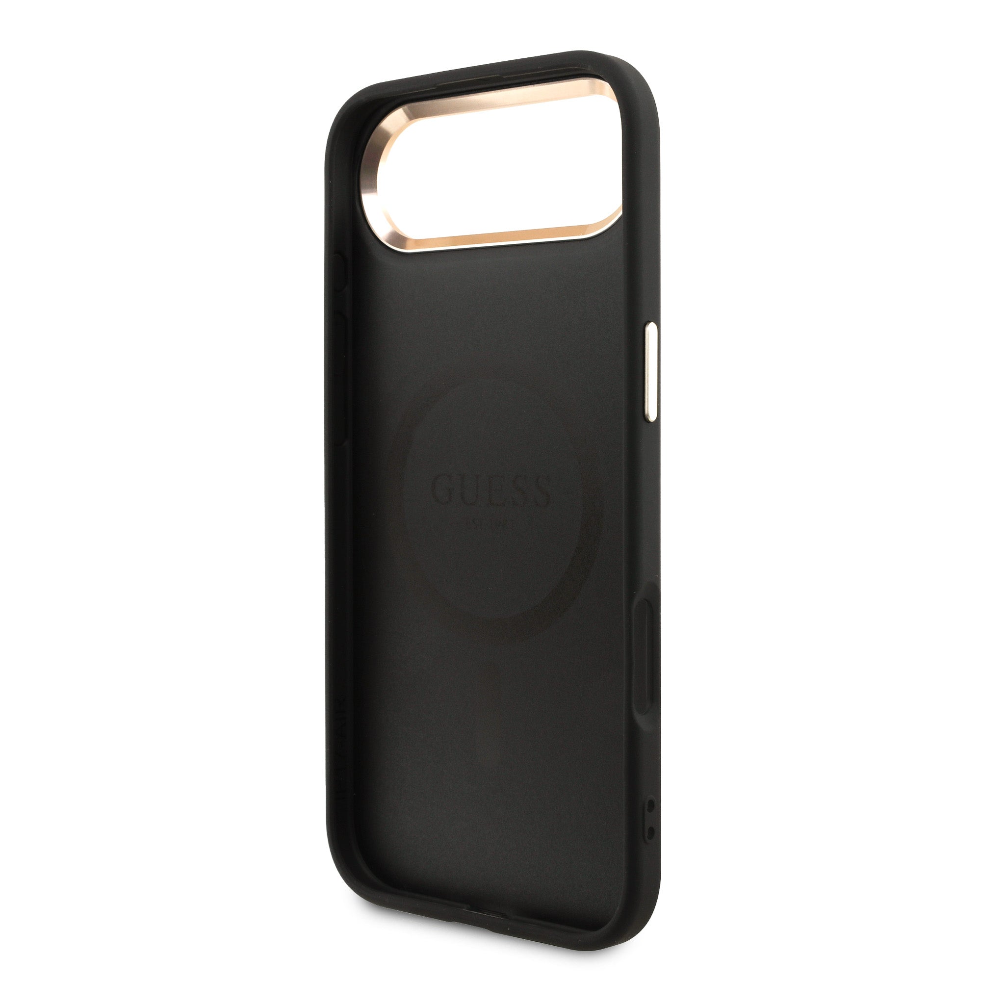 GUESS GUHMP17MP4GTDGMK HardCase MagSafe 4G PU W/ Triangle Logo GD Black iPhone 17 Air