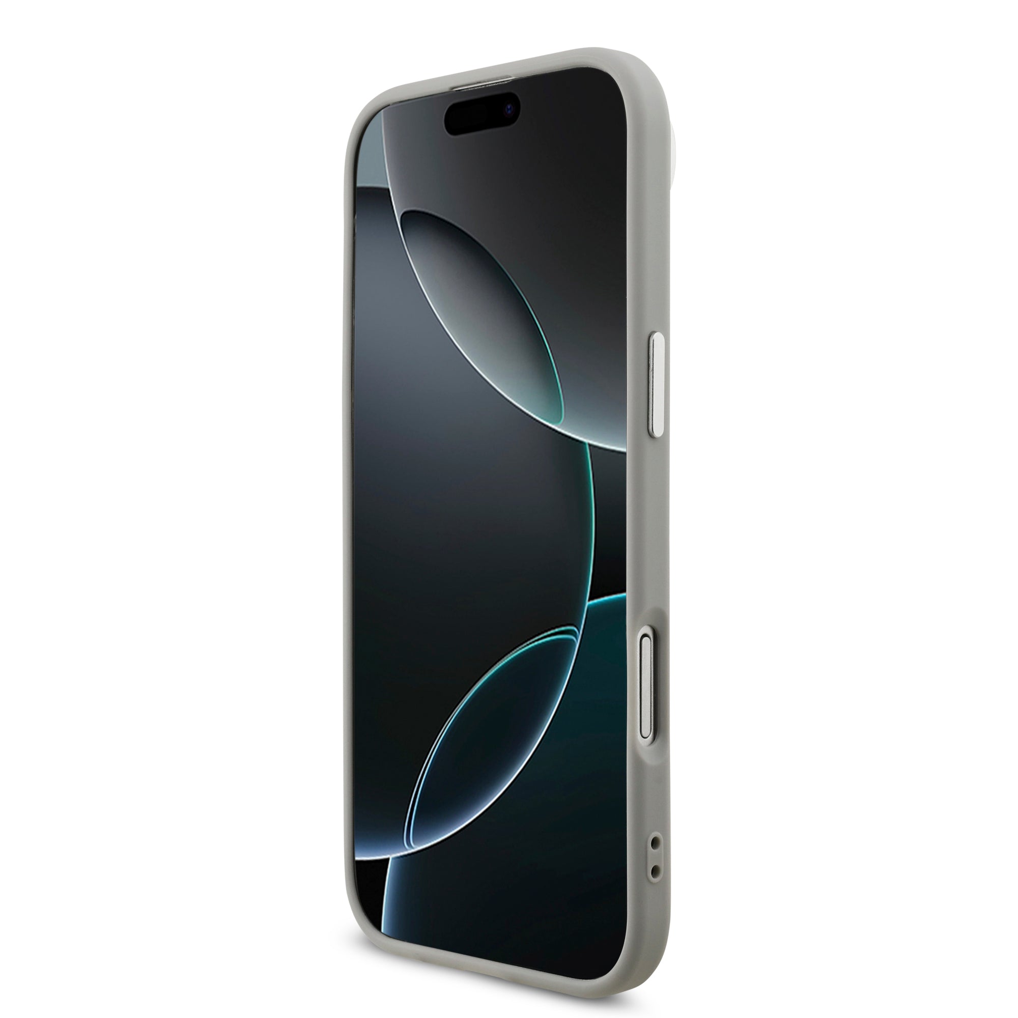 GUESS GUHMP17MPFGTSCMS Hardcase MagSafe PU Glitter W/ Triangle Logo Silver iPhone 17 Air