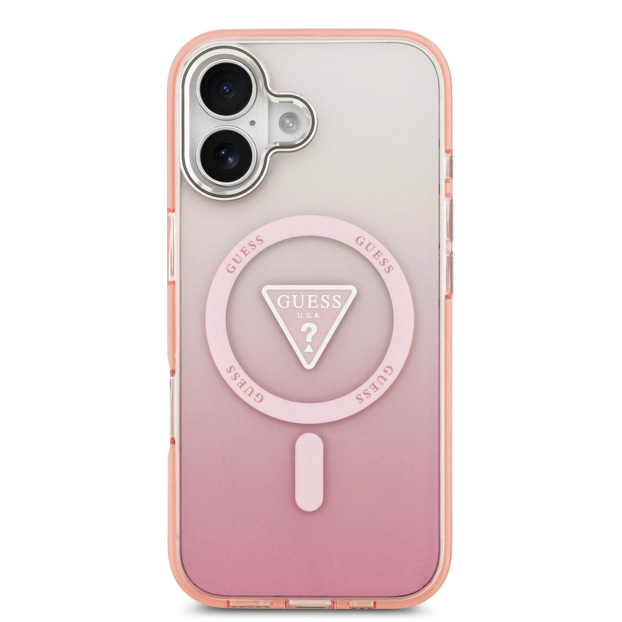 GUESS GUHMP17SHGTMLCGP HardCase MagSafe IML GRADIENT W/ Triangle Logo Pink iPhone 17