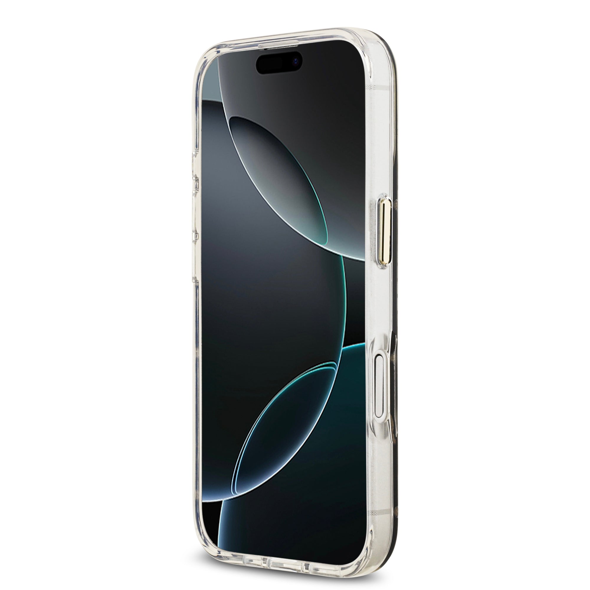 GUESS GUHMP17SHMRPOGDG HardCase MagSafe TPU Mirror W/ Peony Glitter Gold iPhone 17