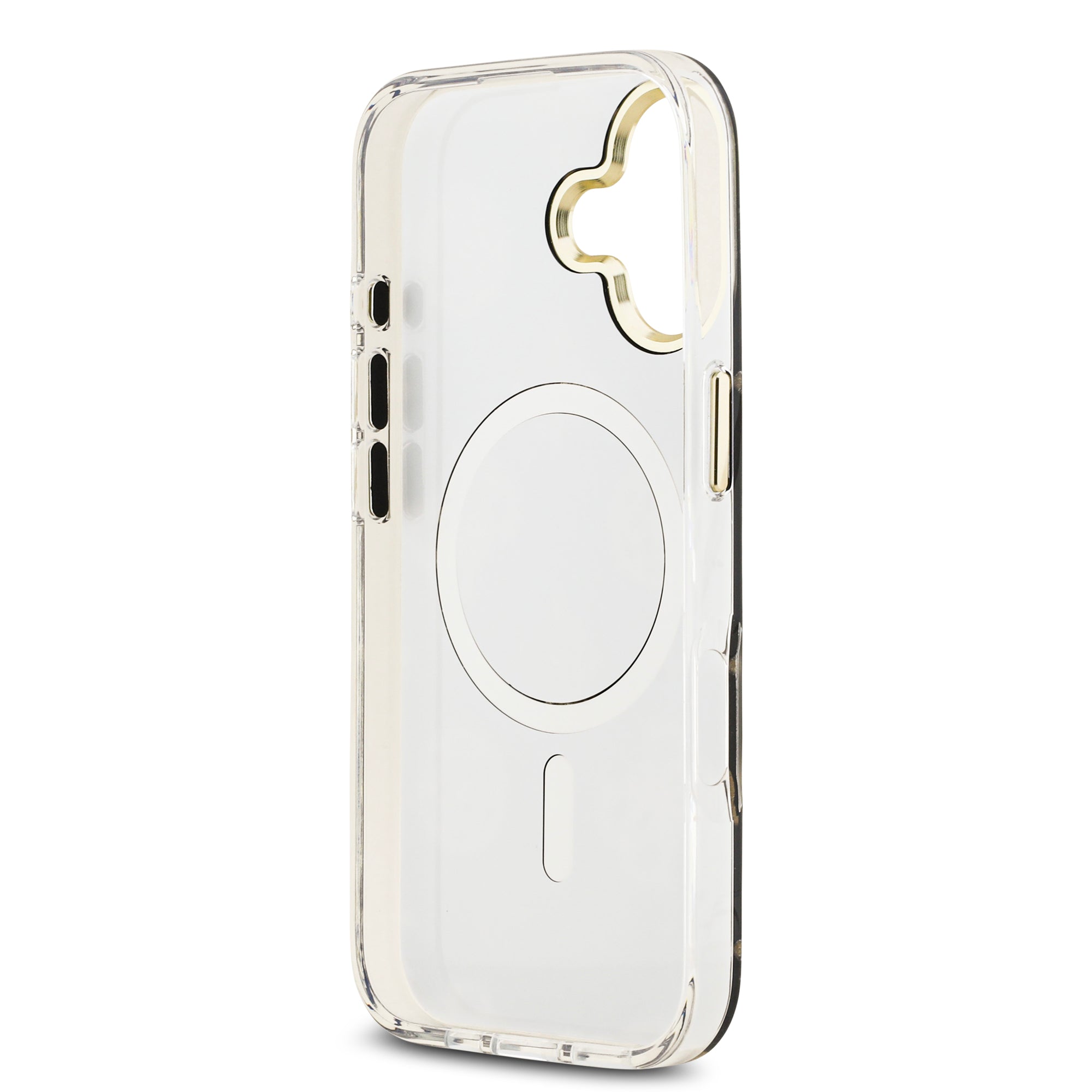 GUESS GUHMP17SHMRPOGDG HardCase MagSafe TPU Mirror W/ Peony Glitter Gold iPhone 17