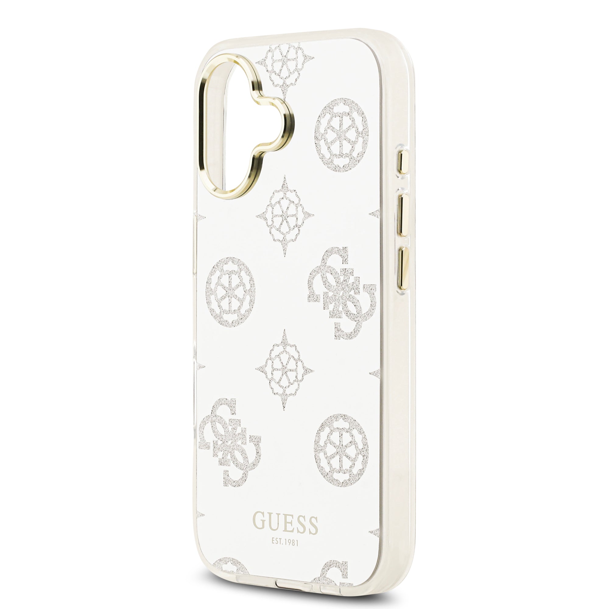 GUESS GUHMP17SHMRPOGDS HardCase MagSafe TPU Mirror W/ Peony Glitter Silver iPhone 17