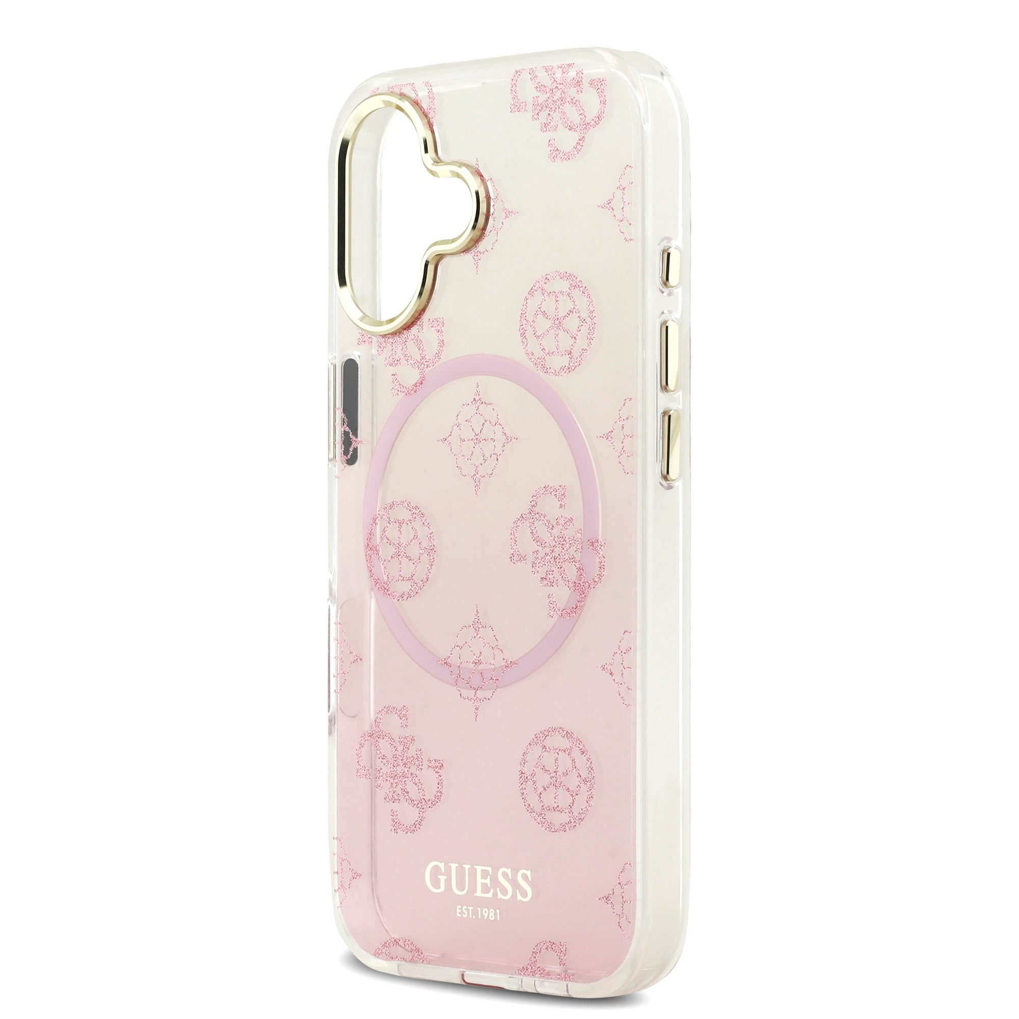 GUESS GUHMP17SHPOGMEGP HardCase MagSafe PC TPU W/ PEONY Glitter Pink iPhone 17