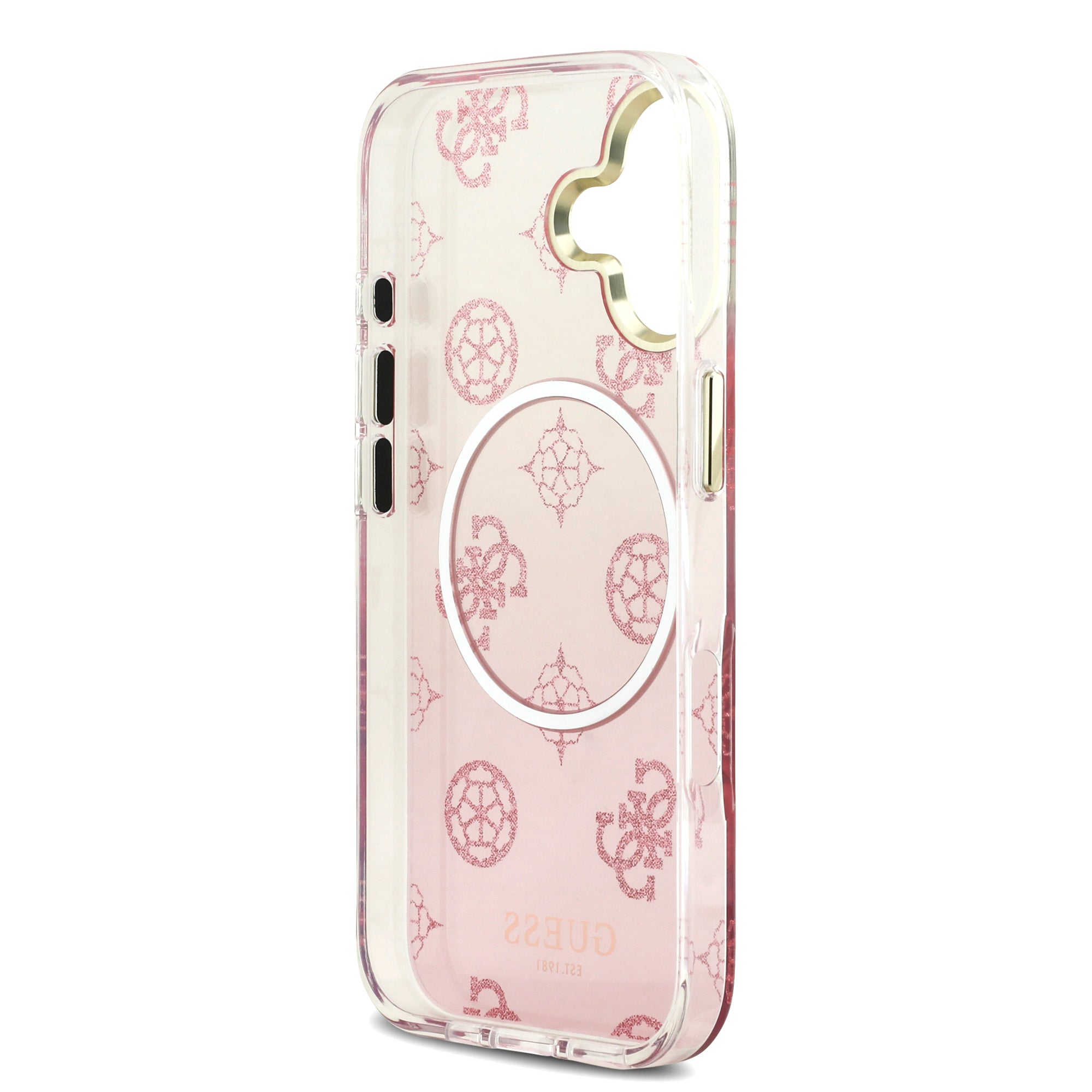 GUESS GUHMP17SHPOGMEGP HardCase MagSafe PC TPU W/ PEONY Glitter Pink iPhone 17