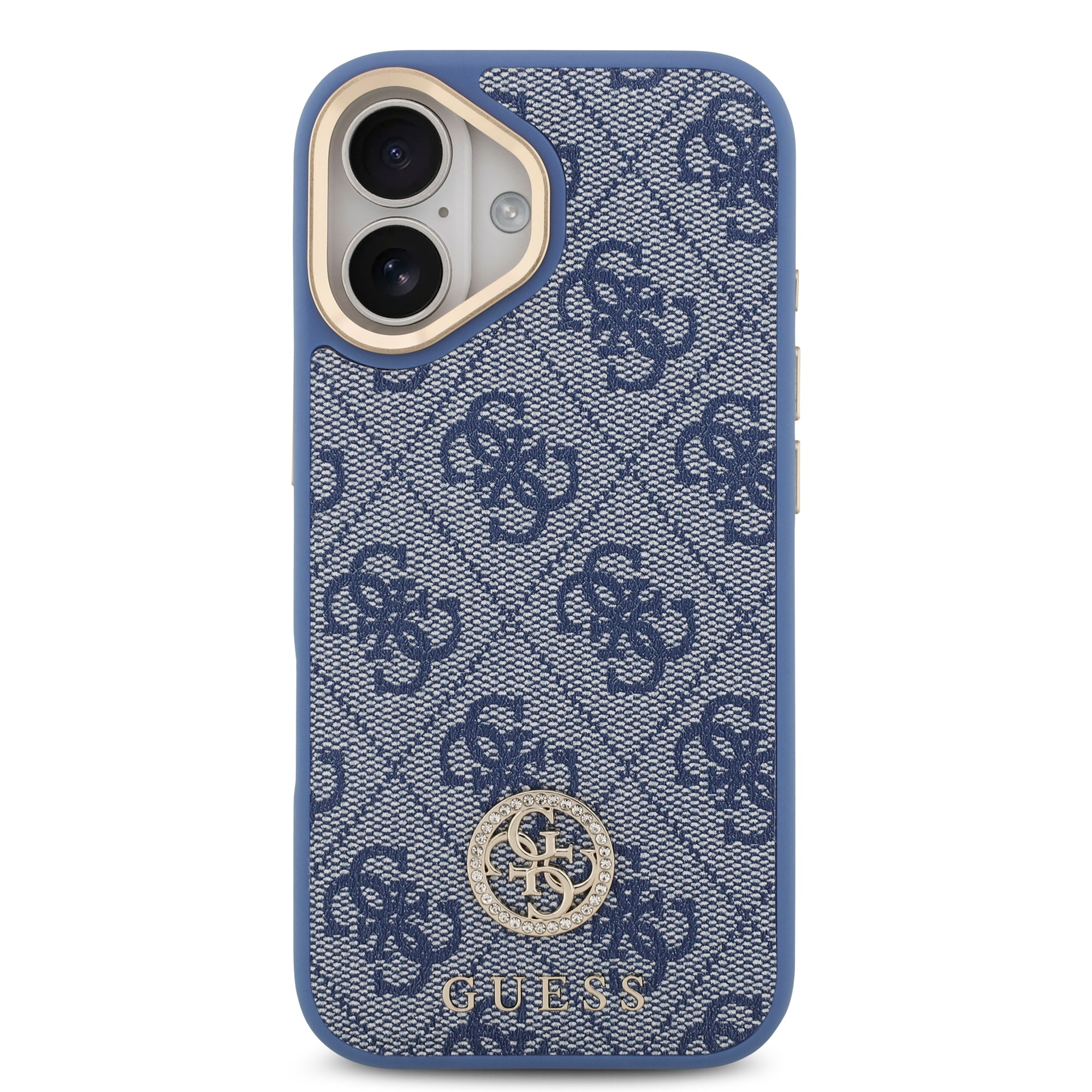 GUESS GUHMP17SP4G4DCSB HardCase MagSafe 4G PU W/ Strass Logo & Big Strap Metal Buttons Blue iPhone 17