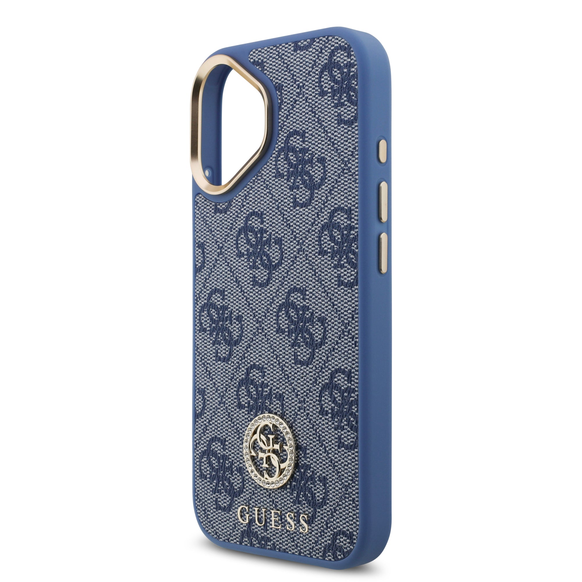 GUESS GUHMP17SP4G4DCSB HardCase MagSafe 4G PU W/ Strass Logo & Big Strap Metal Buttons Blue iPhone 17