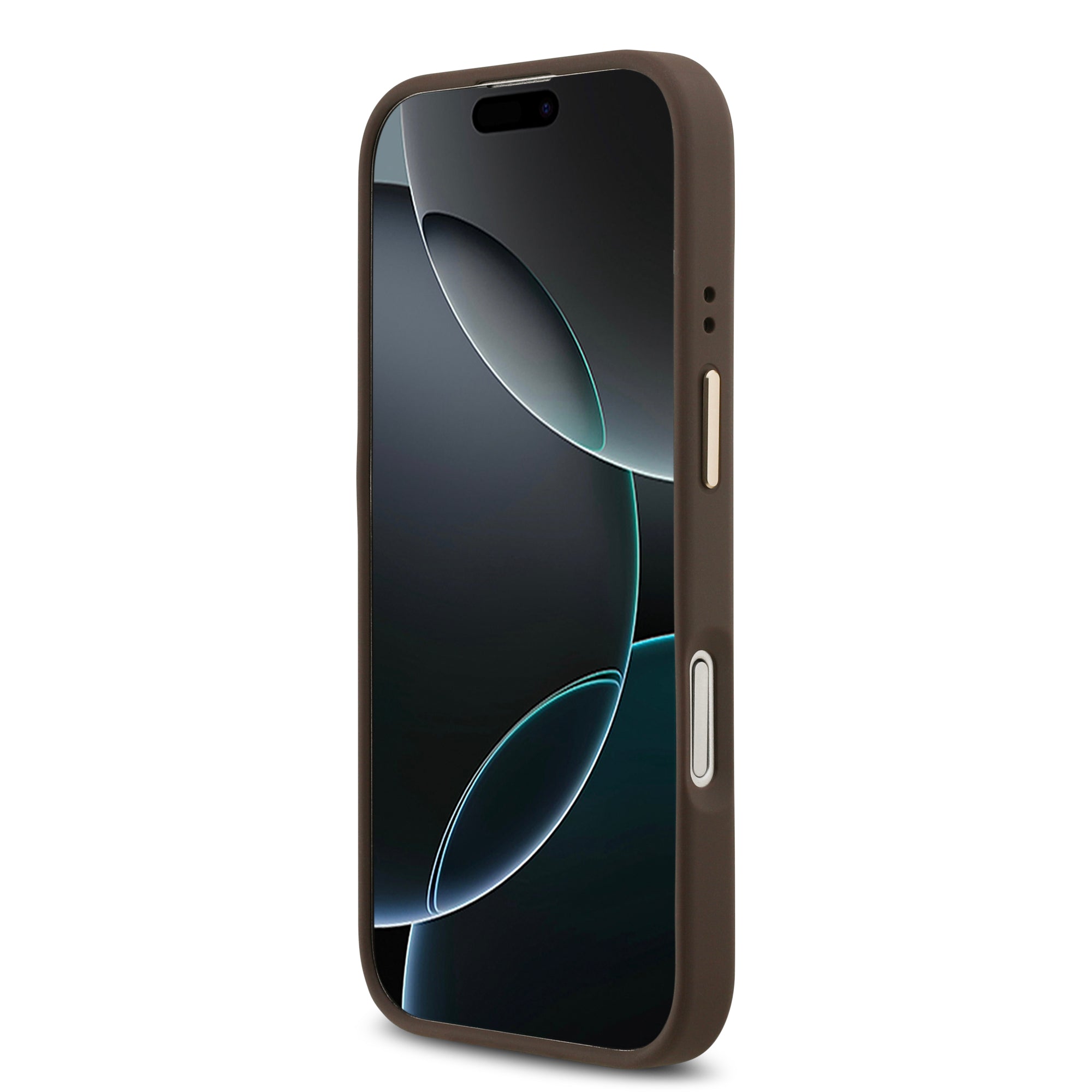 GUESS GUHMP16LP4G4DCSW HardCase MagSafe 4G PU W/ Strass Logo & Big Strap Metal Buttons Brown iPhone 16 Pro