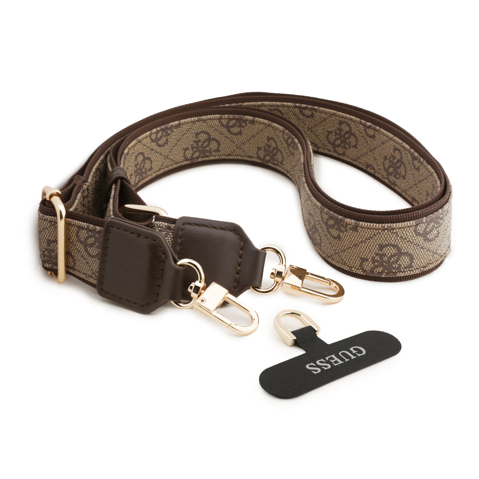 GUESS GUHMP16LP4G4DCSW HardCase MagSafe 4G PU W/ Strass Logo & Big Strap Metal Buttons Brown iPhone 16 Pro