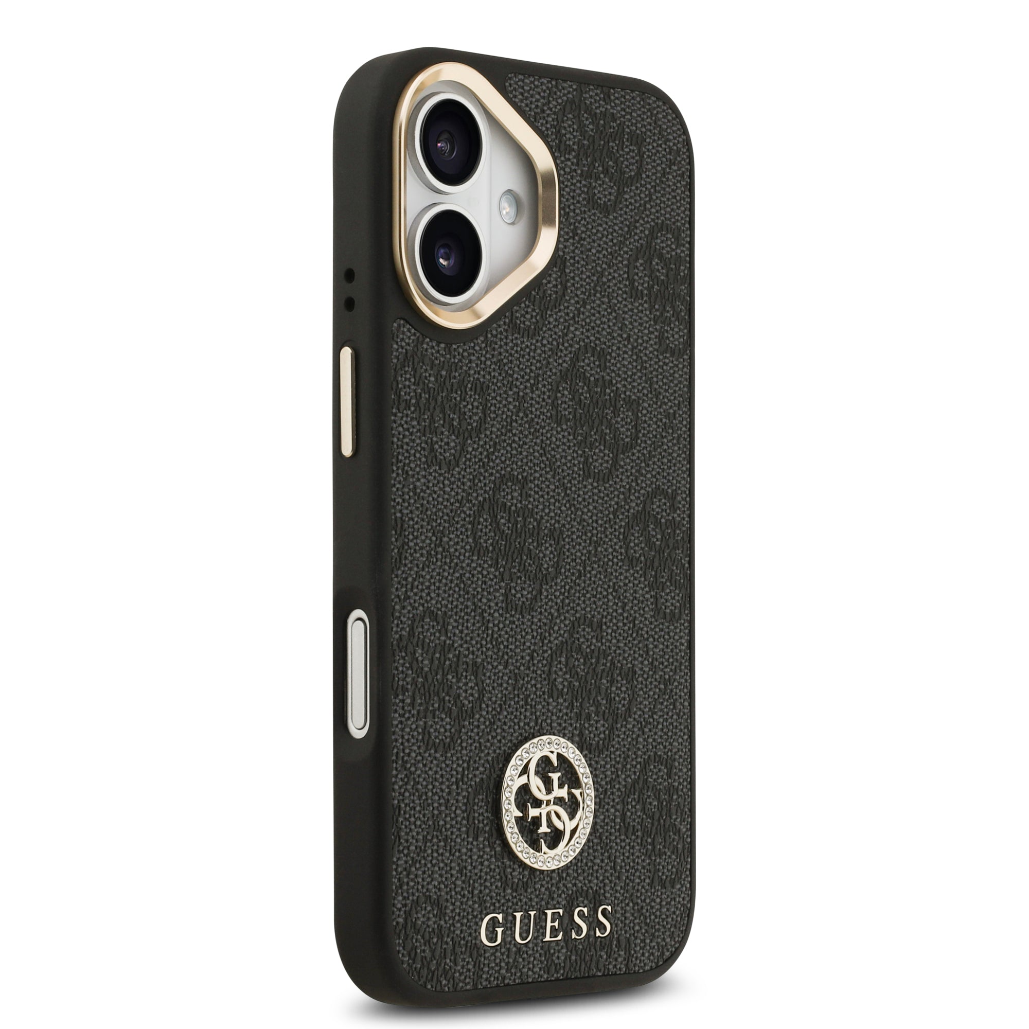 GUESS GUHMP17SP4GRMDEK HardCase MagSafe PU W/ 4G PU Strass Logo Black iPhone 17