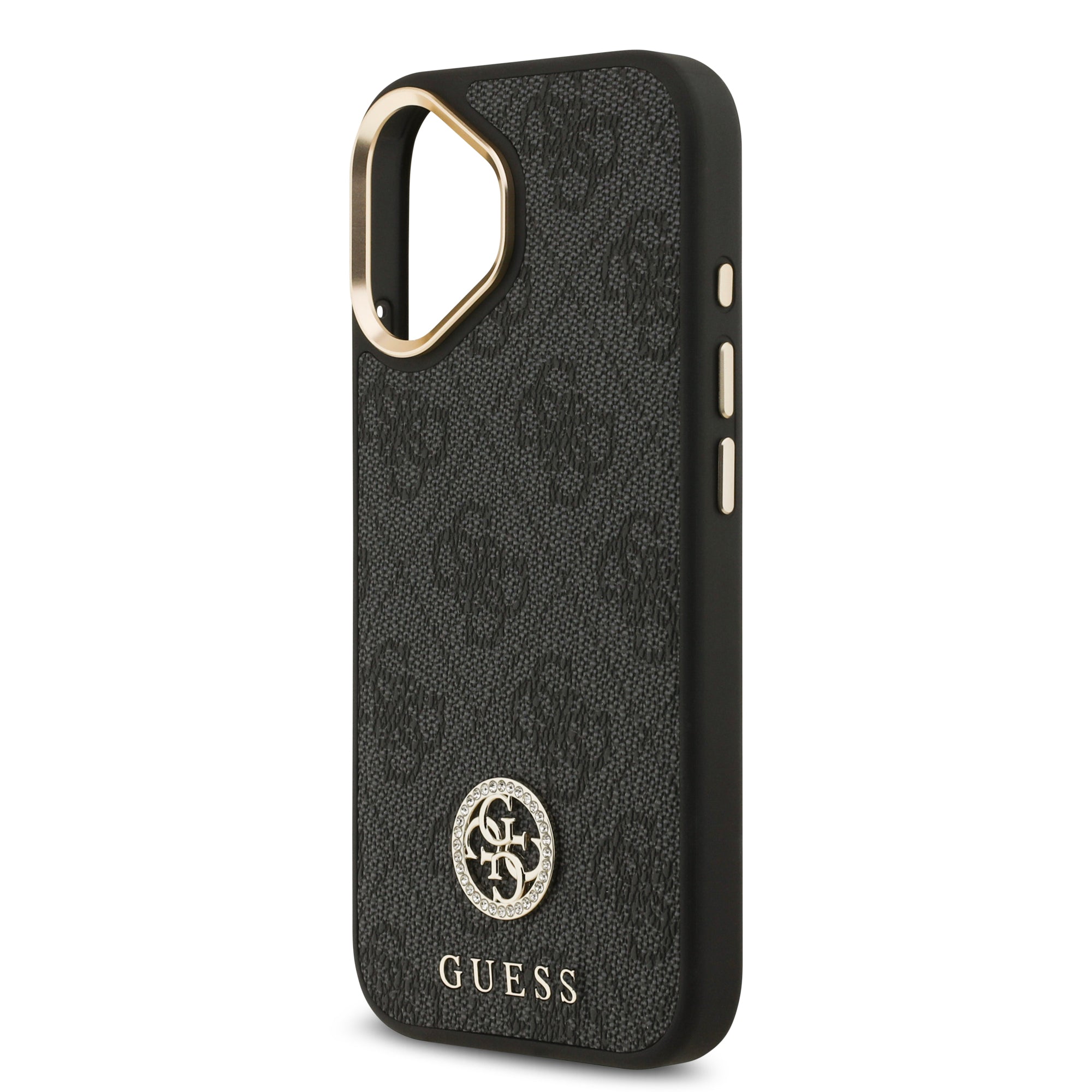 GUESS GUHMP17SP4GRMDEK HardCase MagSafe PU W/ 4G PU Strass Logo Black iPhone 17