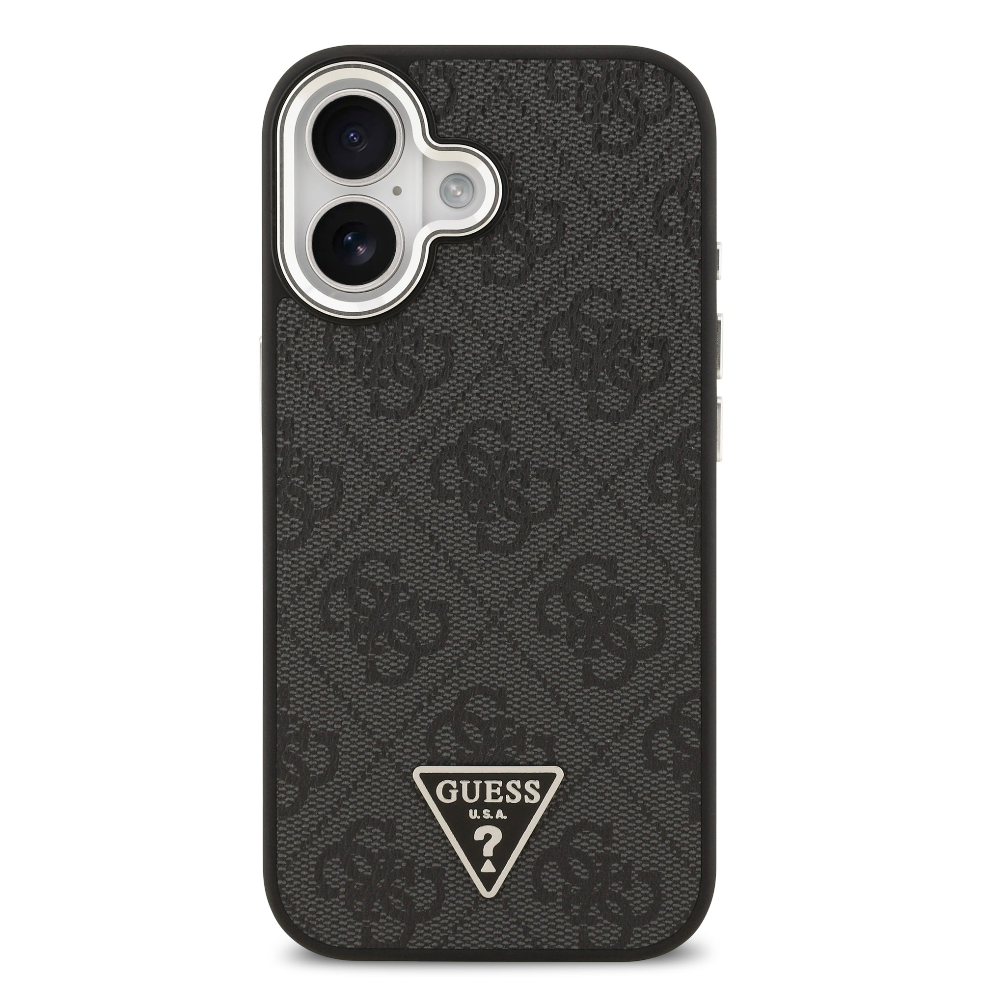 GUESS GUHMP17SP4TSRCMK HardCase MagSafe 4G PU W/ Triangle Logo SL Black iPhone 17