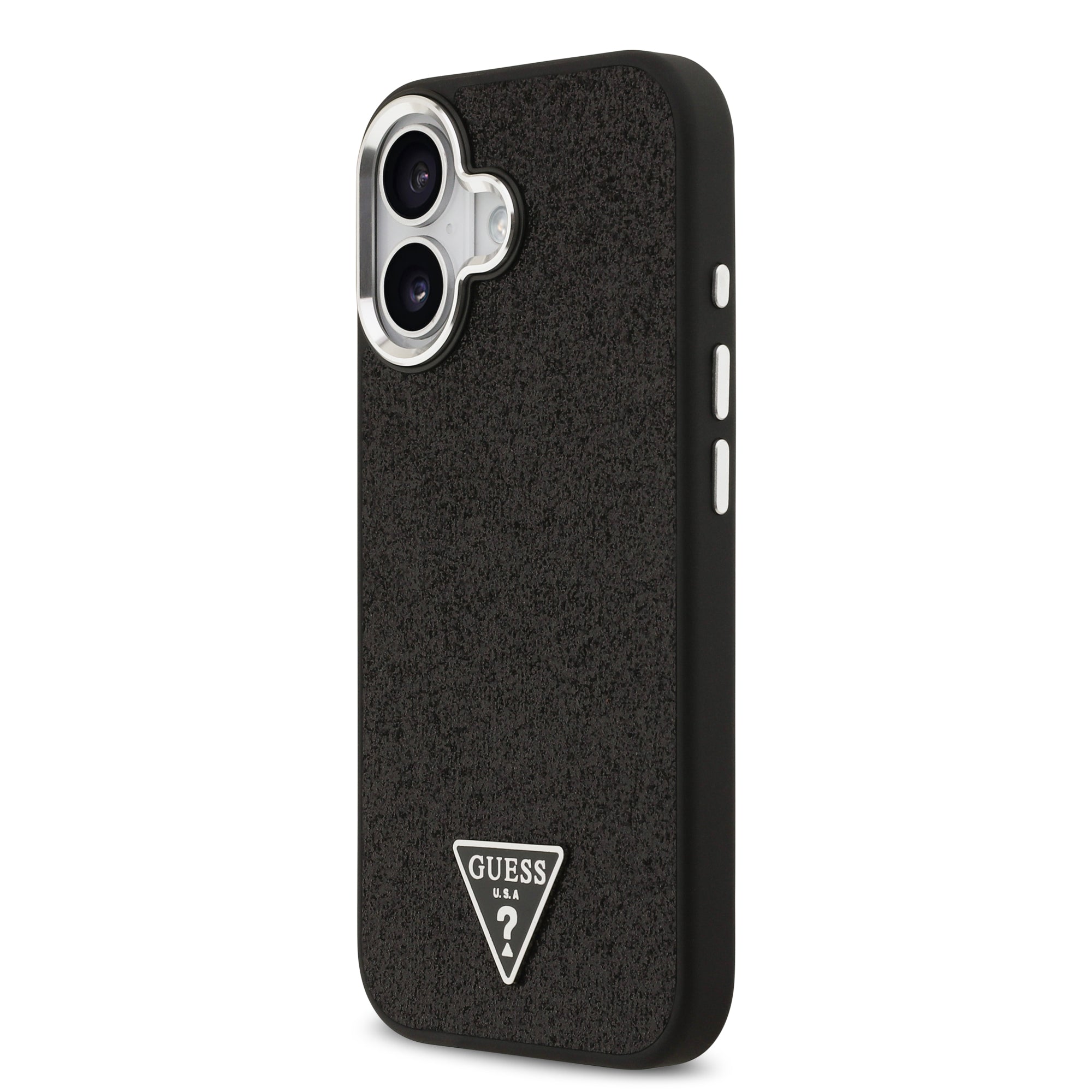 GUESS GUHMP17SPFGTSCMK HardCase MagSafe PU Glitter W/ Triangle Logo Black iPhone 17