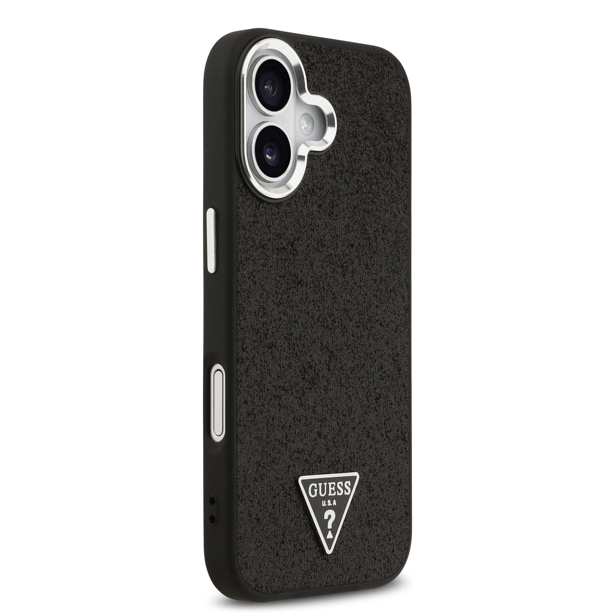 GUESS GUHMP17SPFGTSCMK HardCase MagSafe PU Glitter W/ Triangle Logo Black iPhone 17