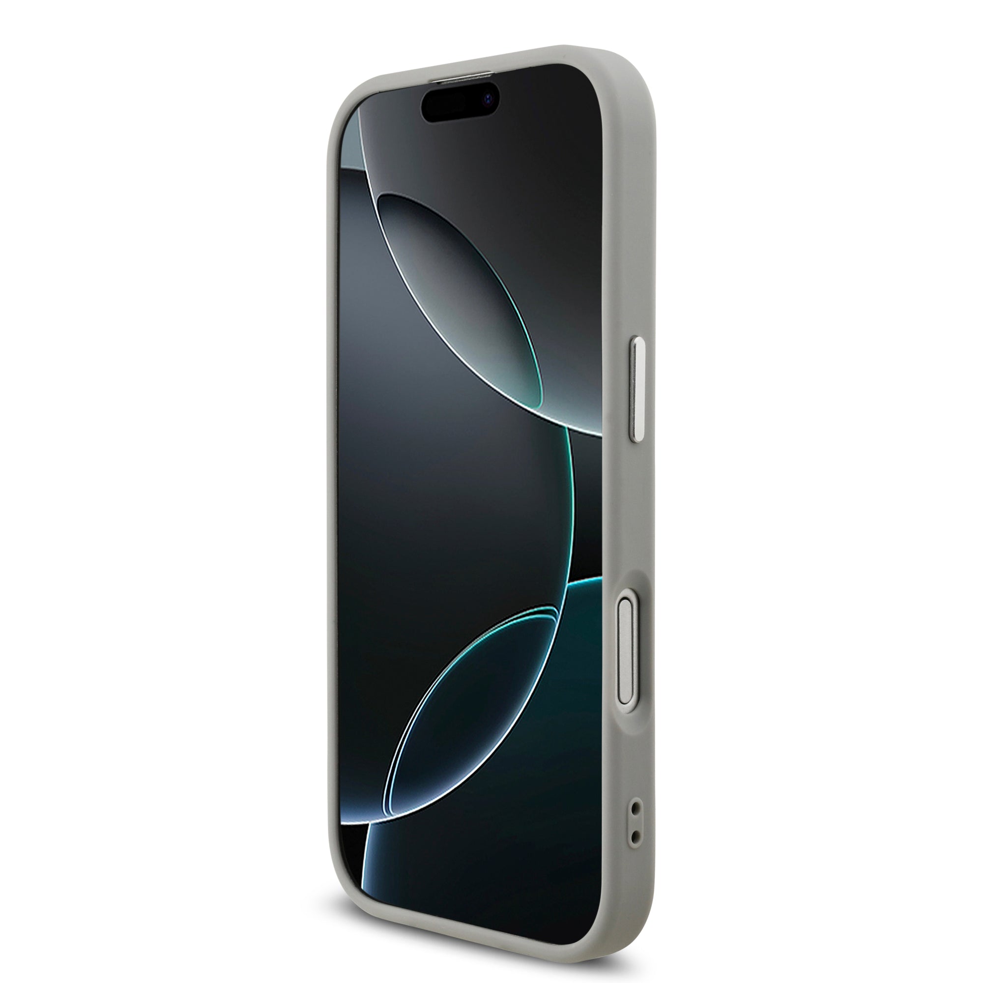 GUESS GUHMP17SPFGTSCMS Hardcase MagSafe PU Glitter W/ Triangle Logo SILVER iPhone 17