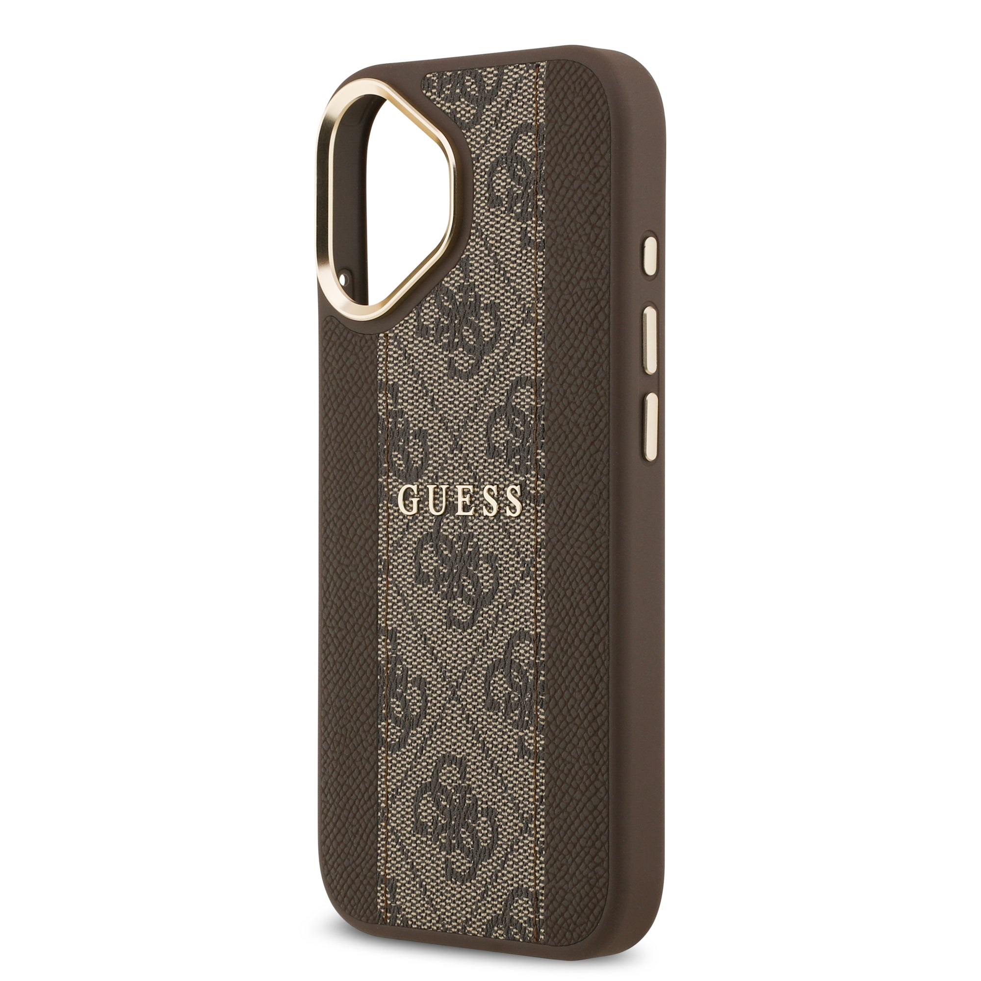 GUESS GUHMP17SPG4SEMCW HardCase MagSafe PU W/ 4G PU Stripe Brown iPhone 17