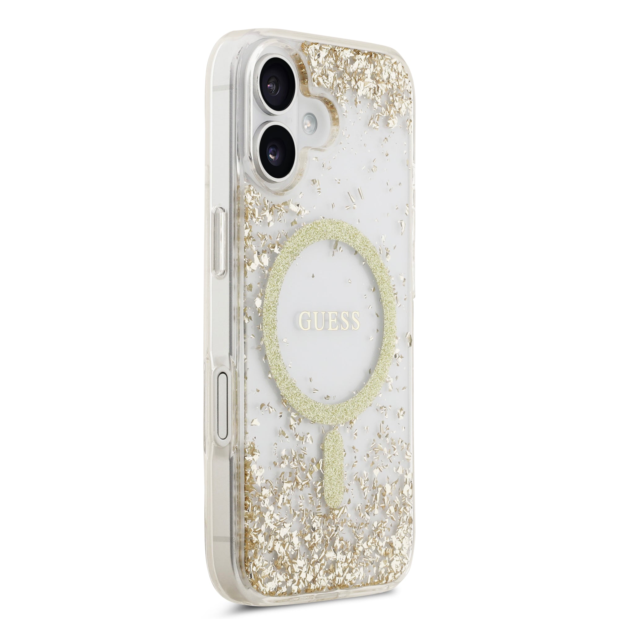 GUESS GUHMP17SRGRGED HardCase MagSafe RESIN BOTTOM Glitter Gold iPhone 17