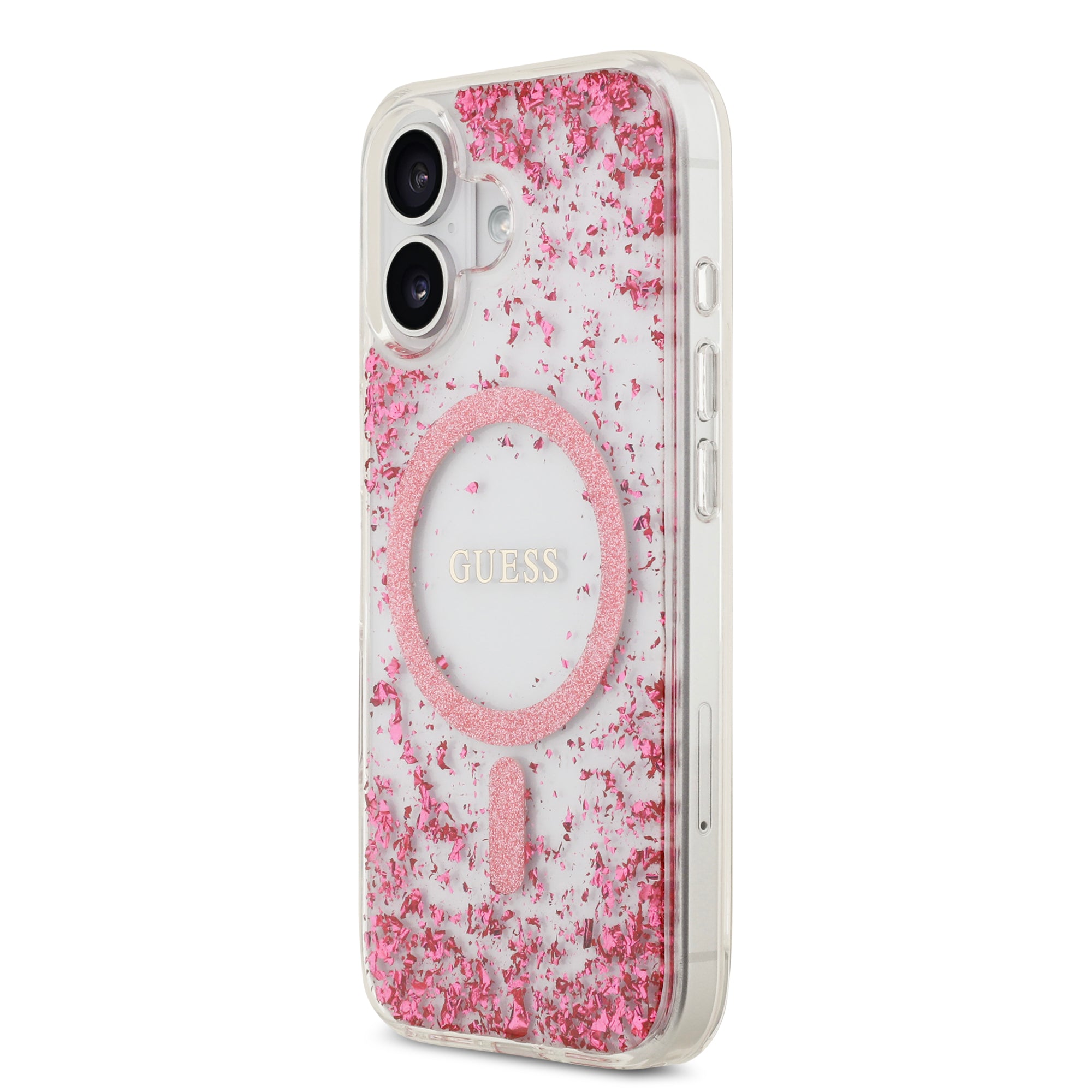 GUESS GUHMP17SRGRGEP HardCase MagSafe RESIN BOTTOM Glitter Pink iPhone 17