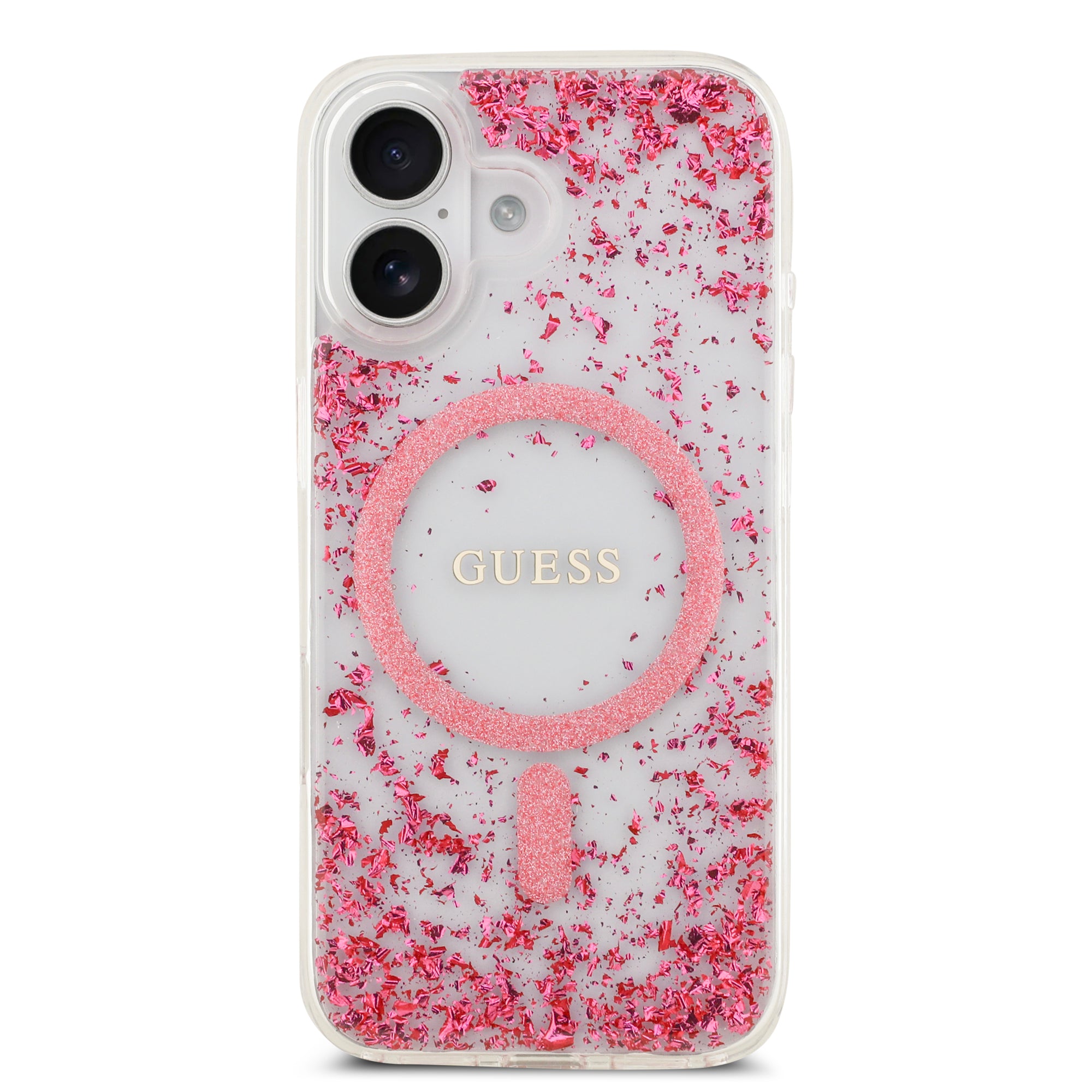 GUESS GUHMP17SRGRGEP HardCase MagSafe RESIN BOTTOM Glitter Pink iPhone 17