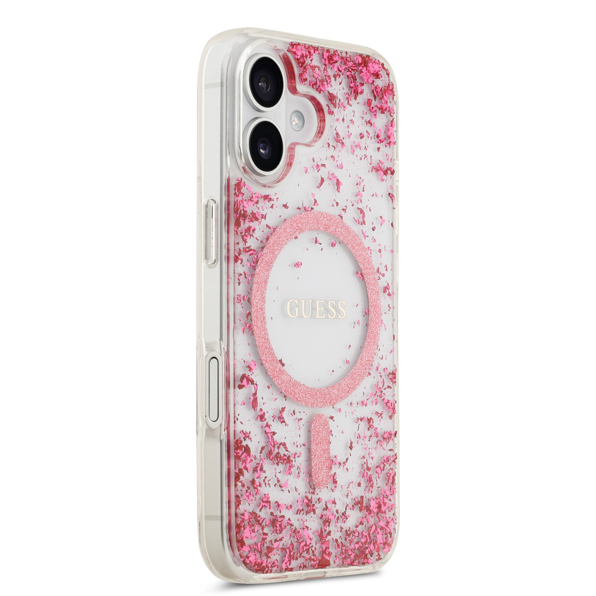 GUESS GUHMP17SRGRGEP HardCase MagSafe RESIN BOTTOM Glitter Pink iPhone 17