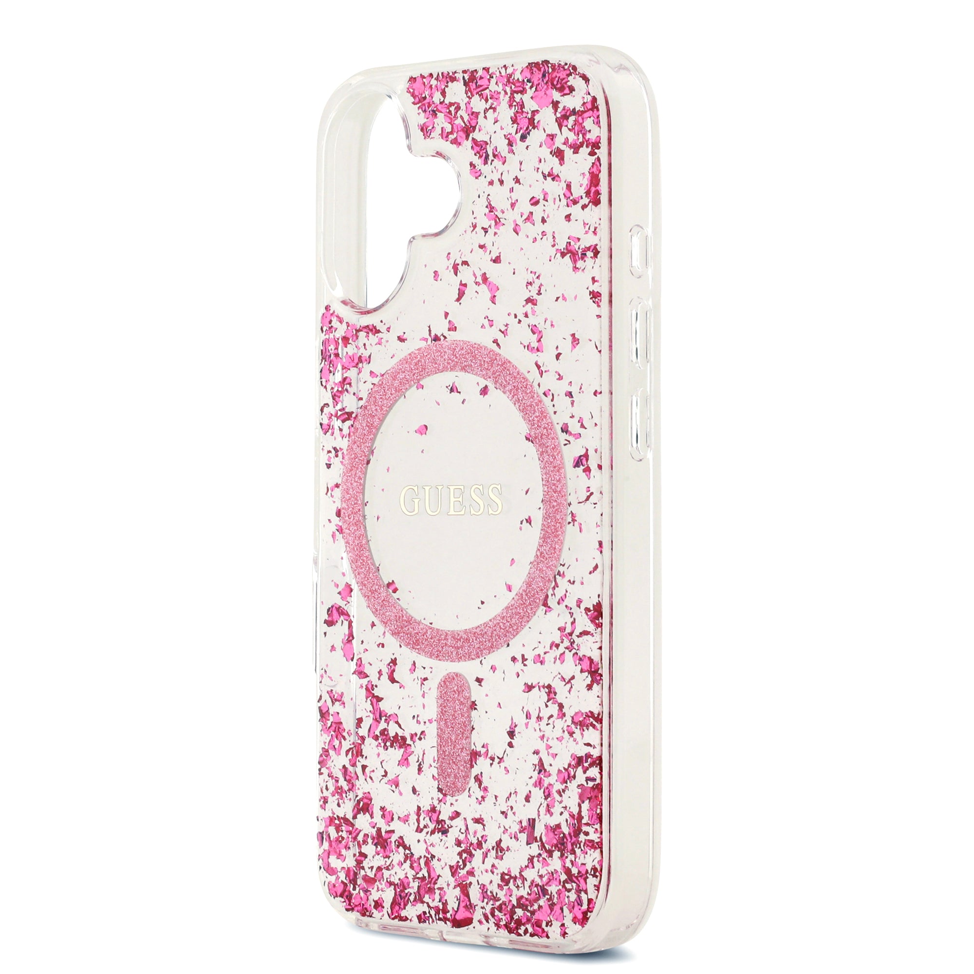 GUESS GUHMP17SRGRGEP HardCase MagSafe RESIN BOTTOM Glitter Pink iPhone 17