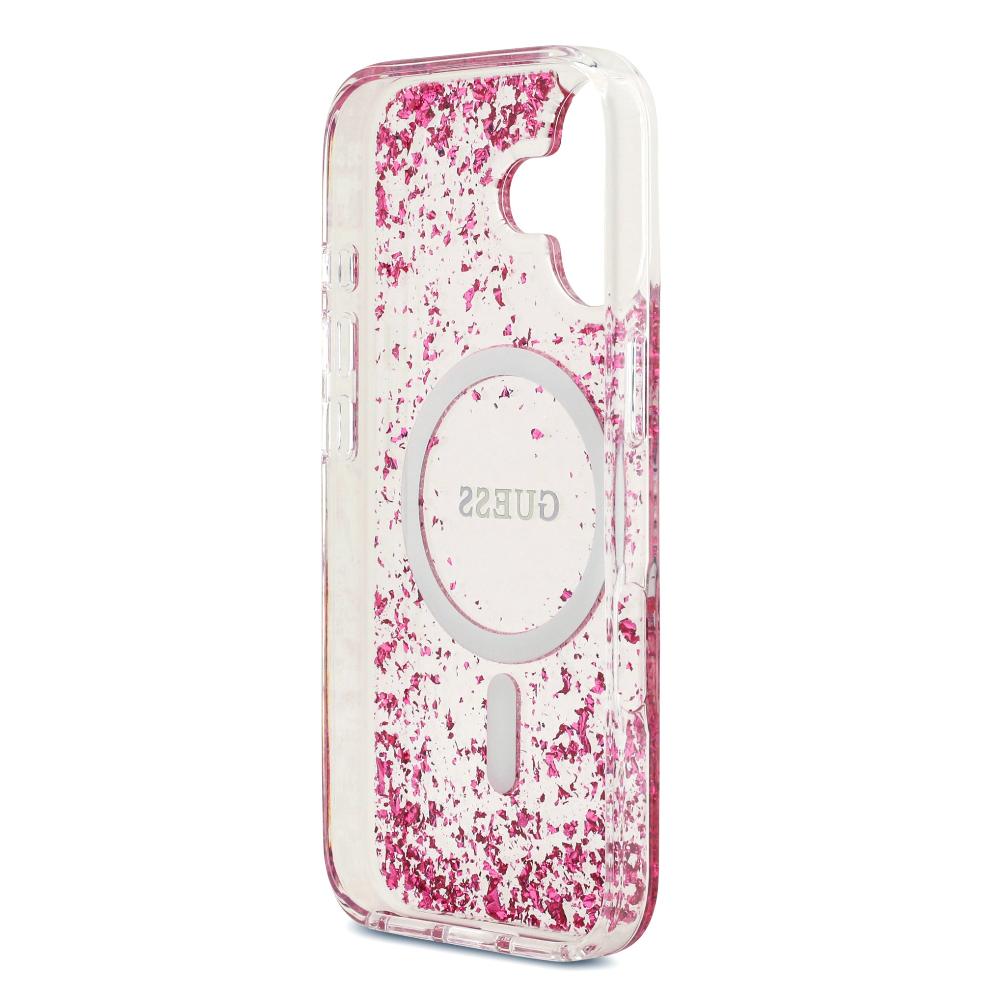 GUESS GUHMP17SRGRGEP HardCase MagSafe RESIN BOTTOM Glitter Pink iPhone 17