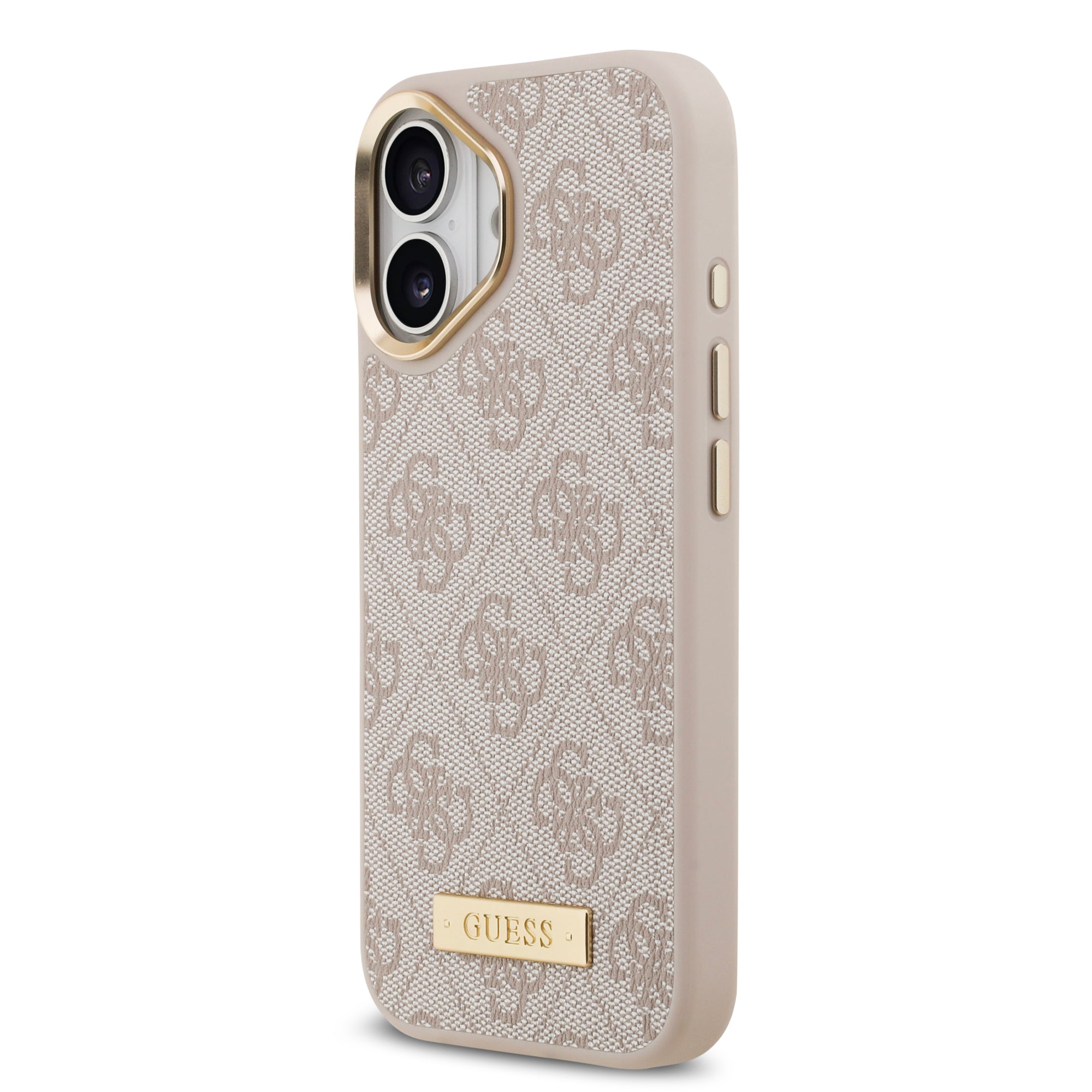 GUESS GUHMP17SU4GPRP HardCase MagSafe 4G PU Logo Plate Pink iPhone 17