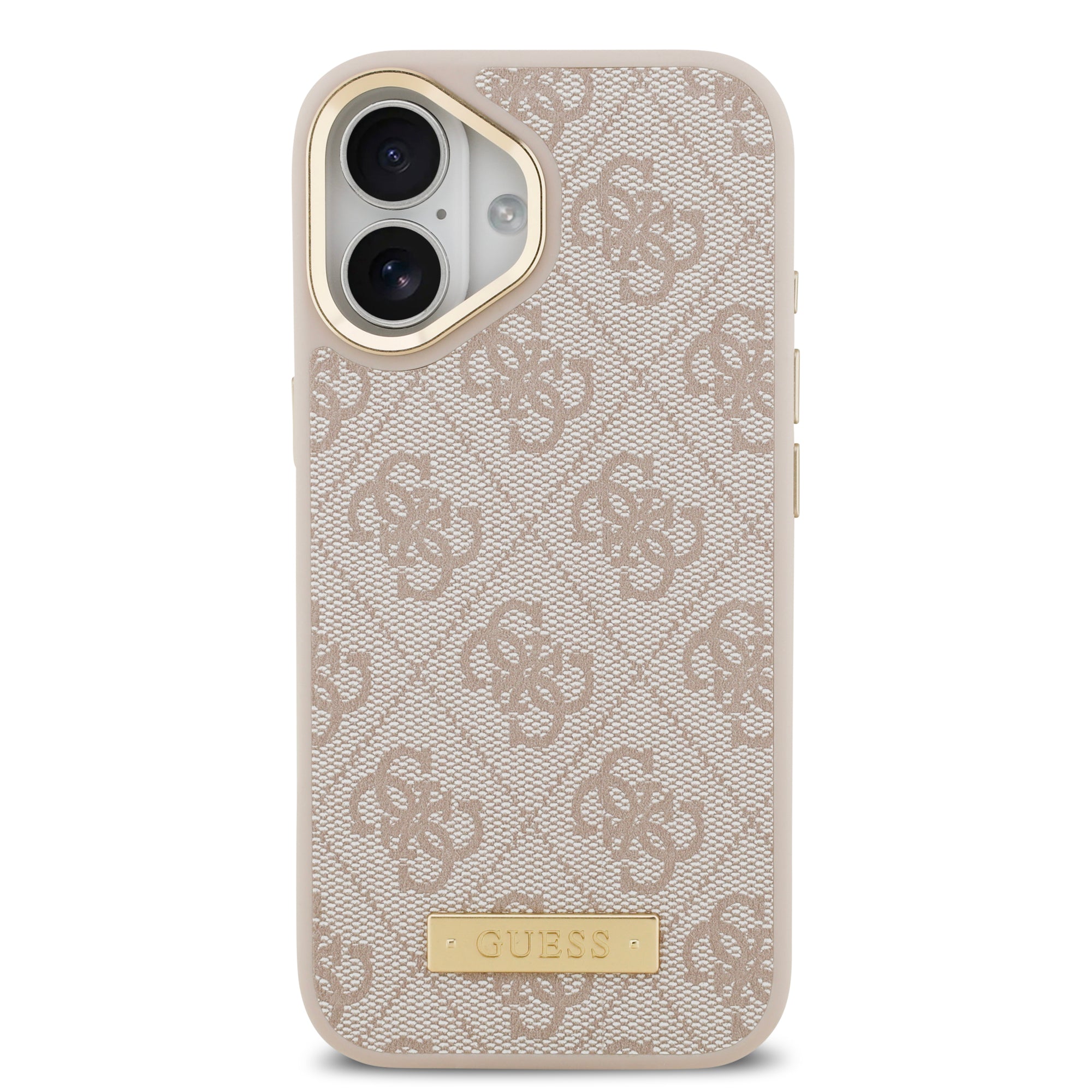 GUESS GUHMP17SU4GPRP HardCase MagSafe 4G PU Logo Plate Pink iPhone 17