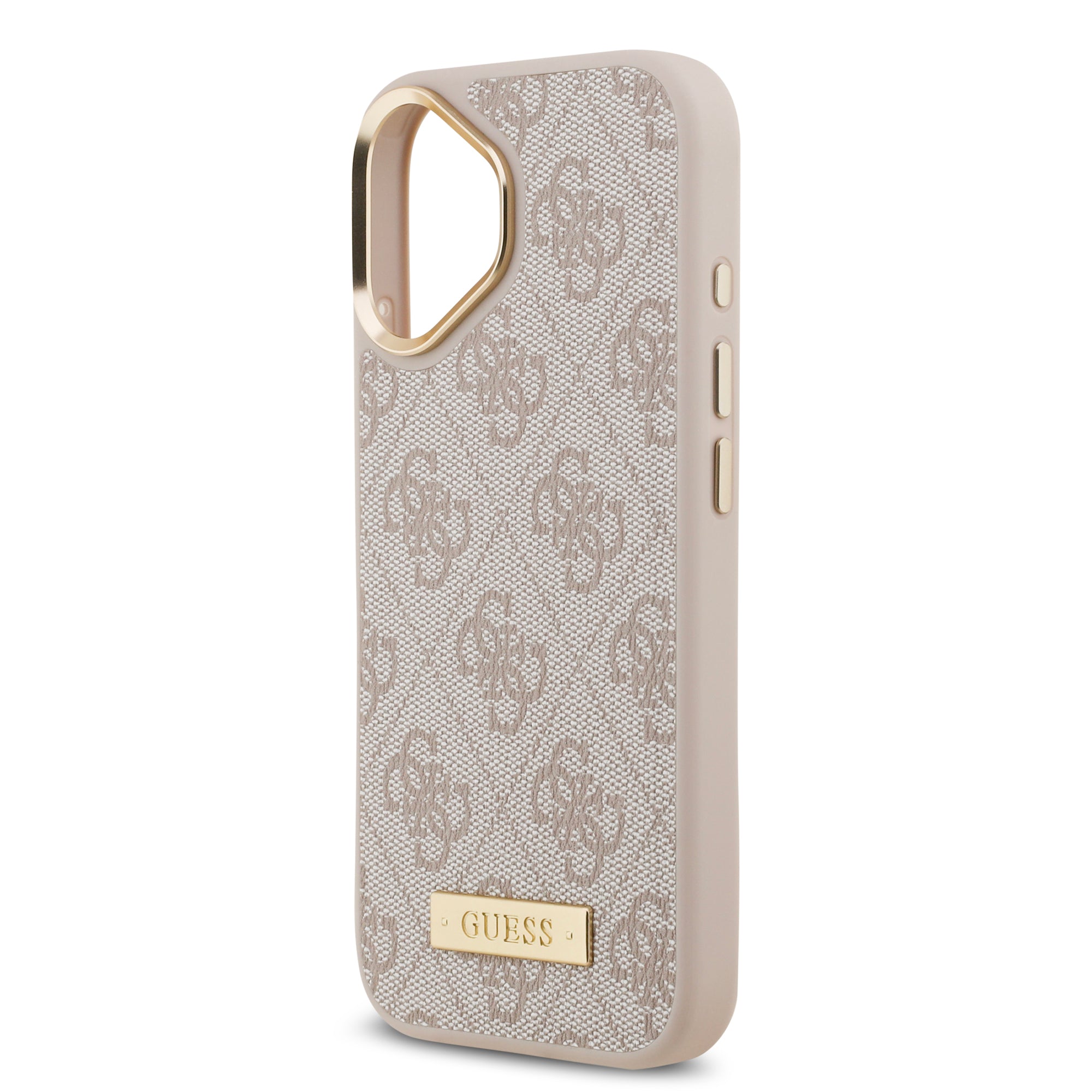 GUESS GUHMP17SU4GPRP HardCase MagSafe 4G PU Logo Plate Pink iPhone 17