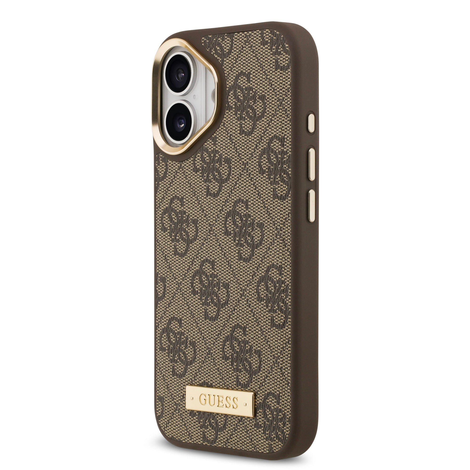 GUESS GUHMP17SU4GPRW HardCase MagSafe 4G PU Logo Plate Brown iPhone 17
