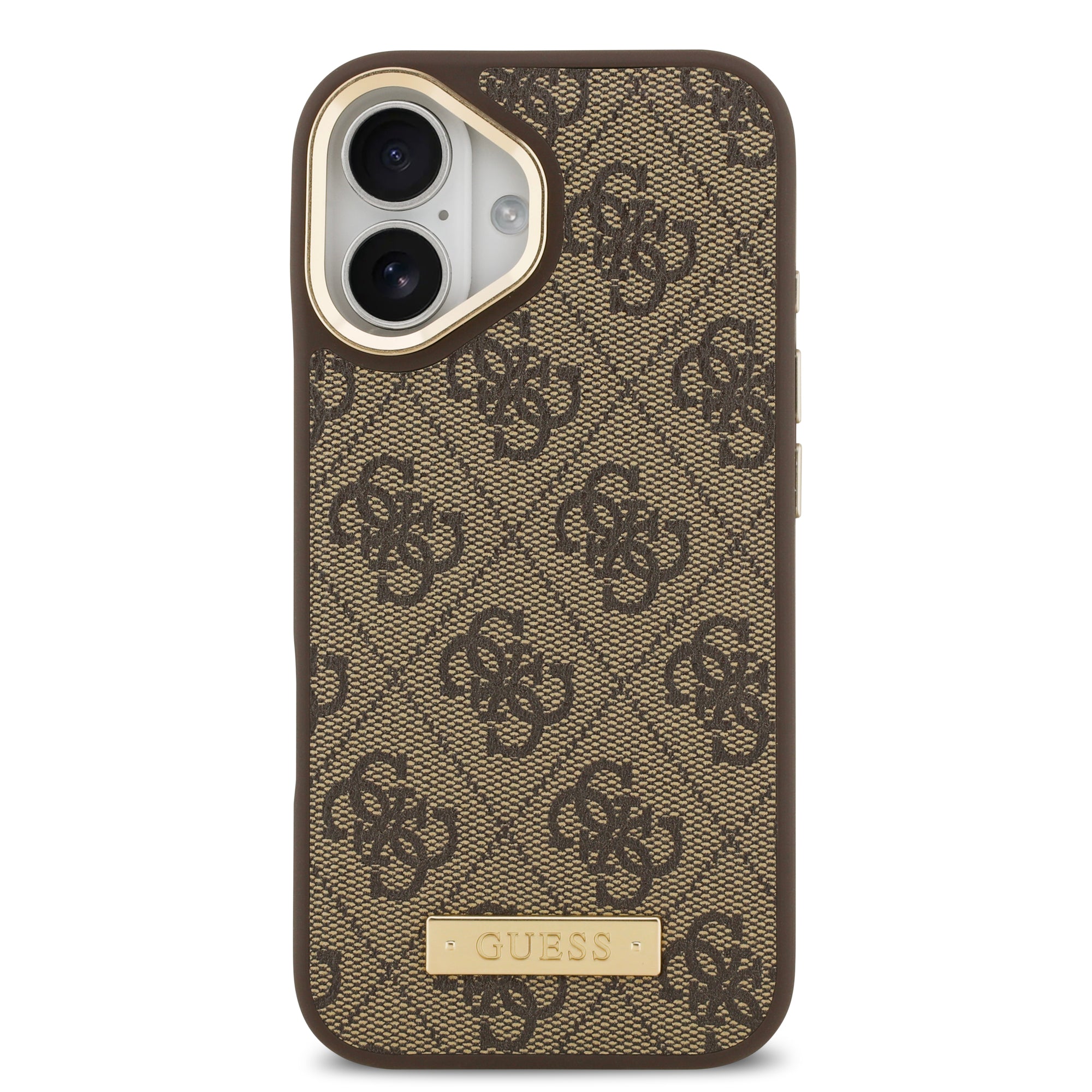 GUESS GUHMP17SU4GPRW HardCase MagSafe 4G PU Logo Plate Brown iPhone 17