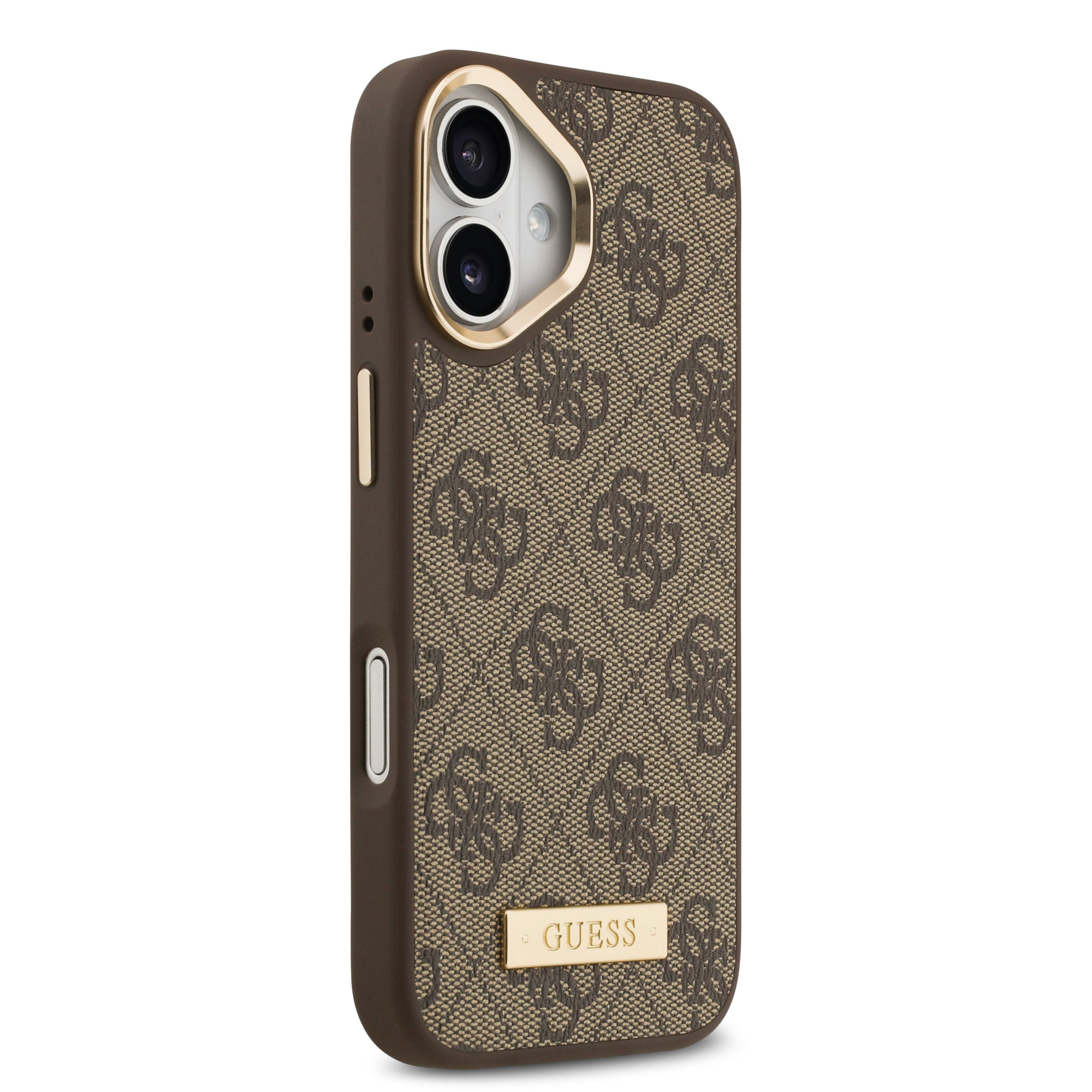 GUESS GUHMP17SU4GPRW HardCase MagSafe 4G PU Logo Plate Brown iPhone 17