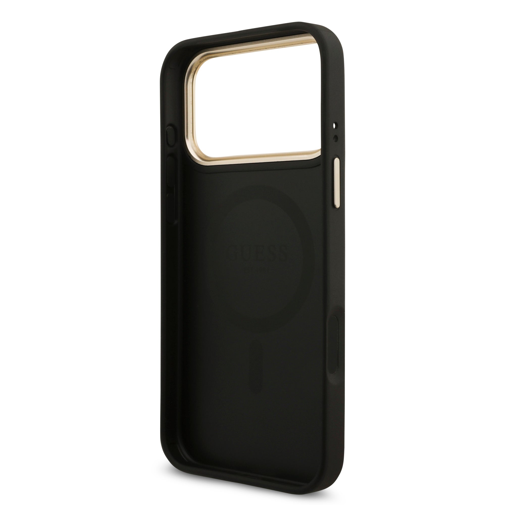 GUESS GUHMP17LP4GTDGMK HardeCase MagSafe 4G PU W/ Triangle Logo GD Black iPhone 17 Pro