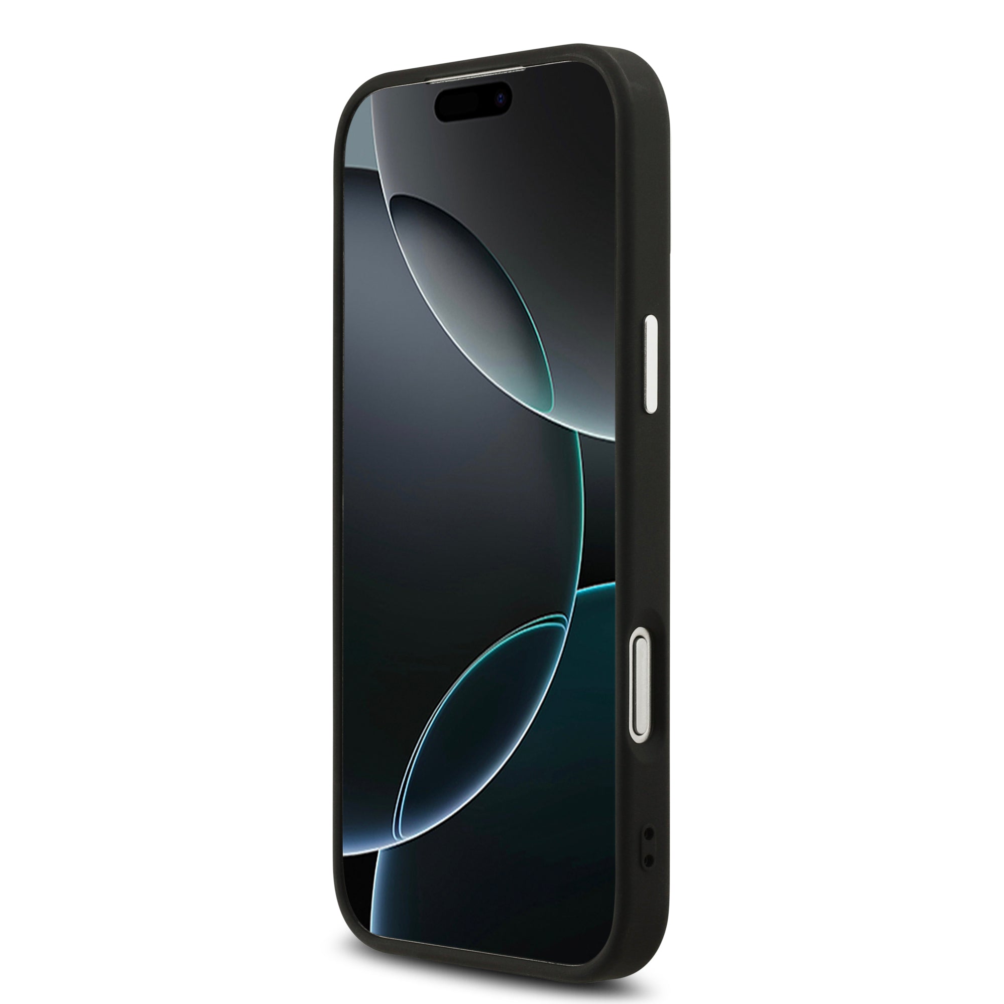 GUESS GUHMP17XPFGTSCMK Hardcase MagSafe PU Glitter W/ Triangle Logo Black iPhone 17 Pro Max