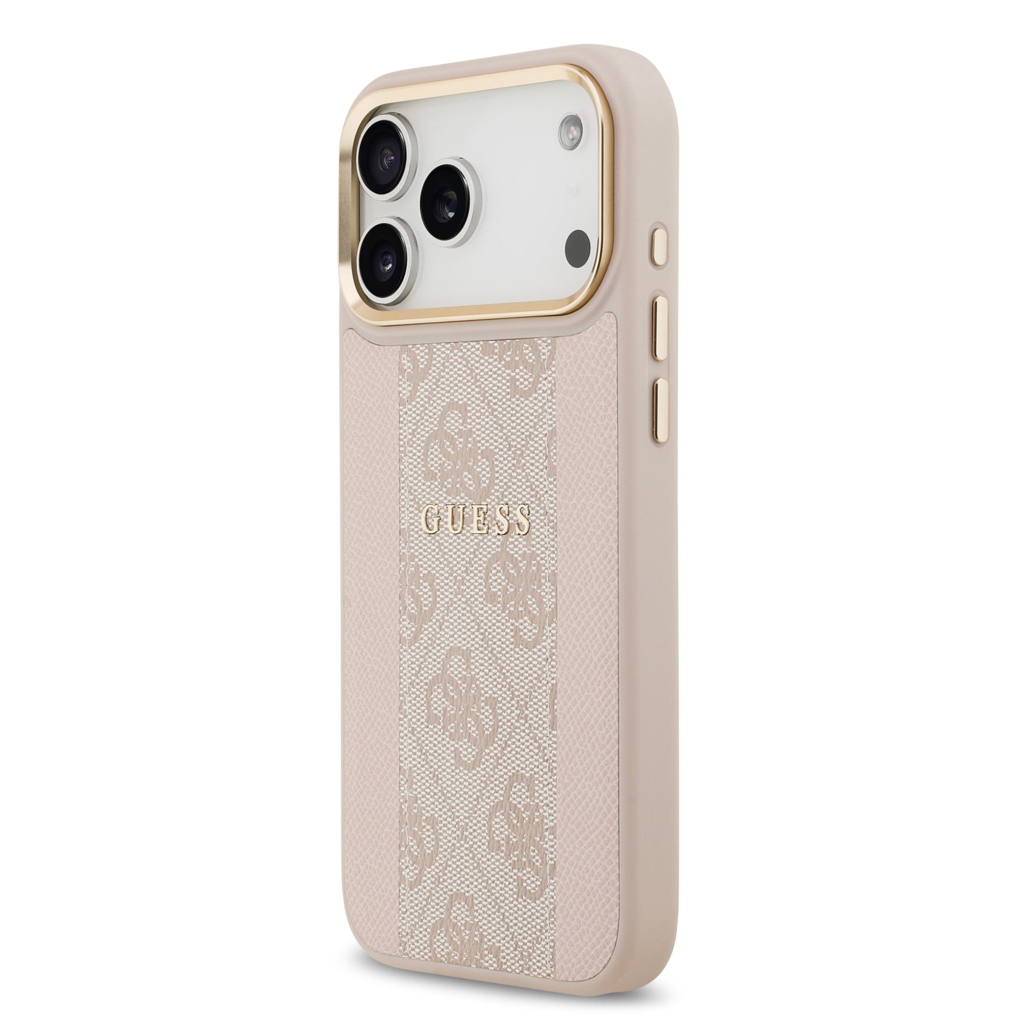 GUESS GUHMP17XPG4SEMCP HardCase MagSafe PU W/ 4G PU Stripe Pink iPhone 17 Pro Max