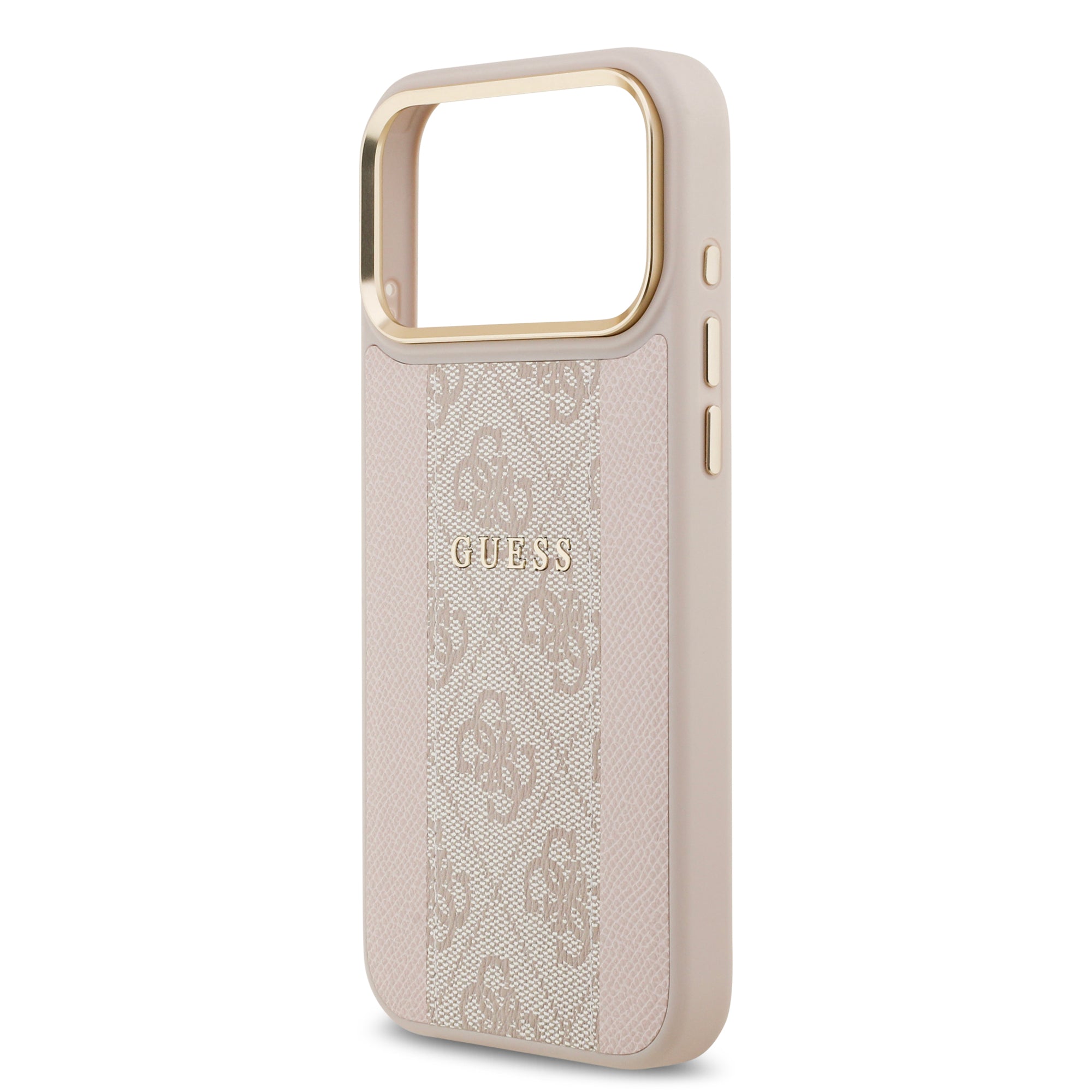 GUESS GUHMP17XPG4SEMCP HardCase MagSafe PU W/ 4G PU Stripe Pink iPhone 17 Pro Max