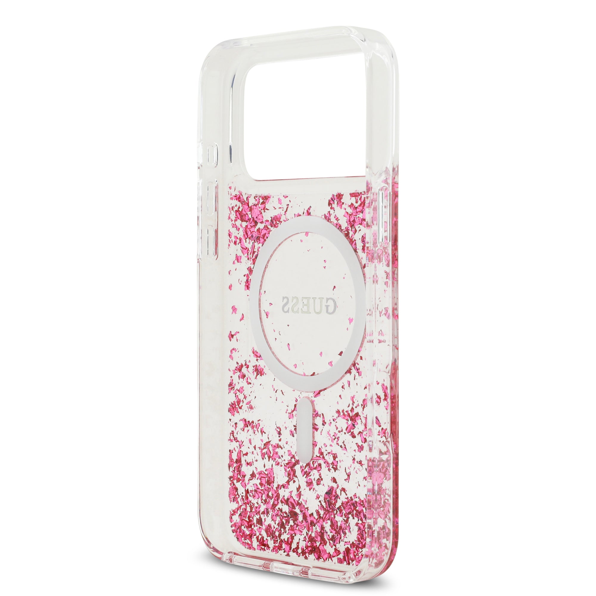 GUESS GUHMP17XRGRGEP HardCase MagSafe RESIN BOTTOM Glitter Pink iPhone 17 Pro Max
