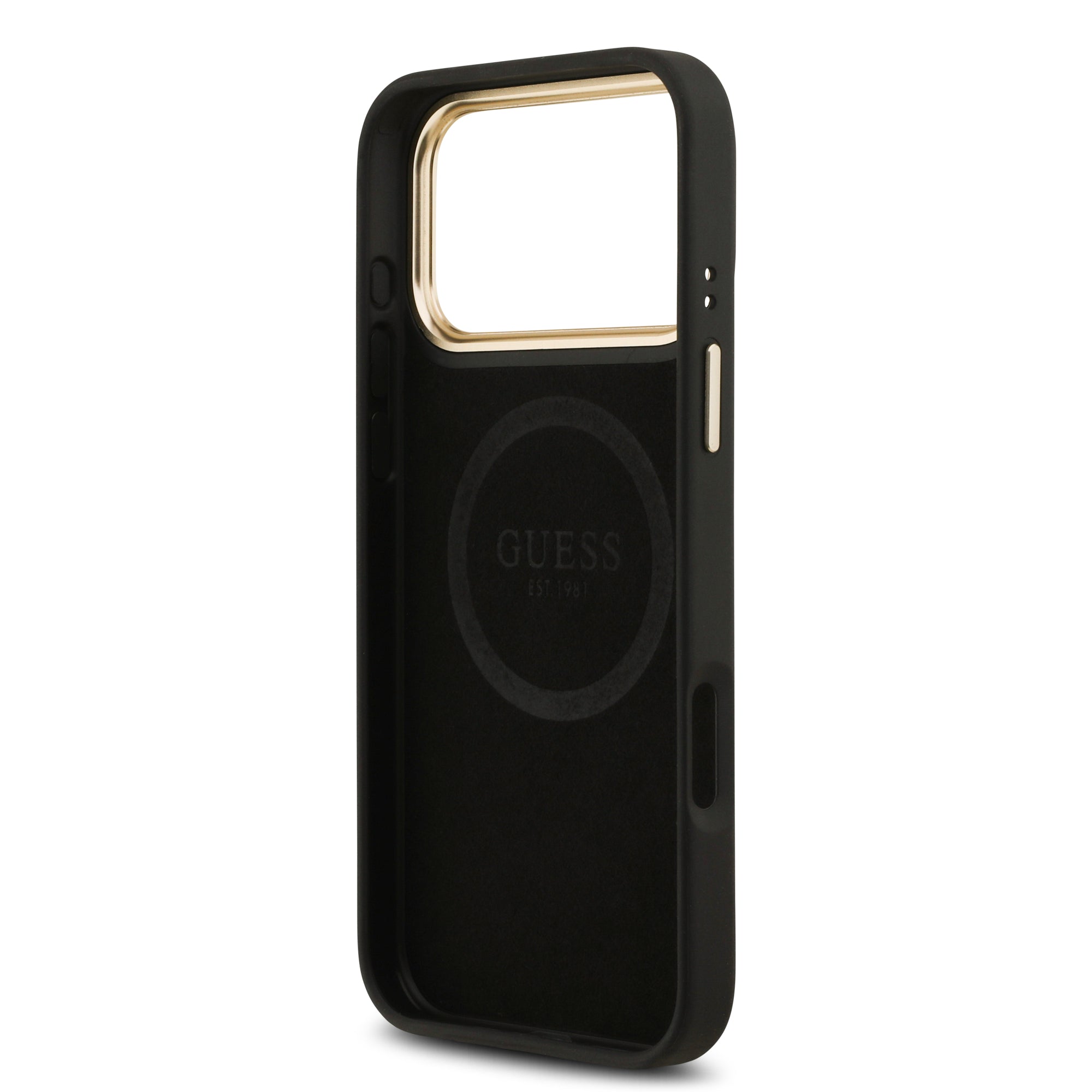GUESS GUHMP17XU4GPRK HardCase MagSafe 4G PU Logo Plate Black iPhone 17 Pro Max