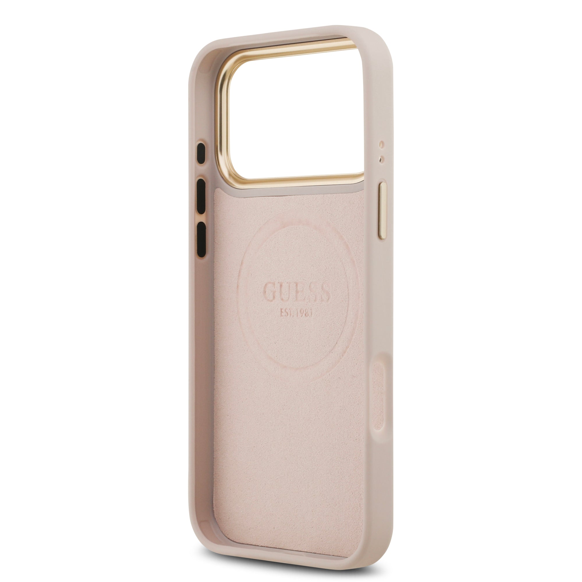 GUESS GUHMP17LU4GPRP HardCase MagSafe 4G PU Logo Plate Pink iPhone 17 Pro