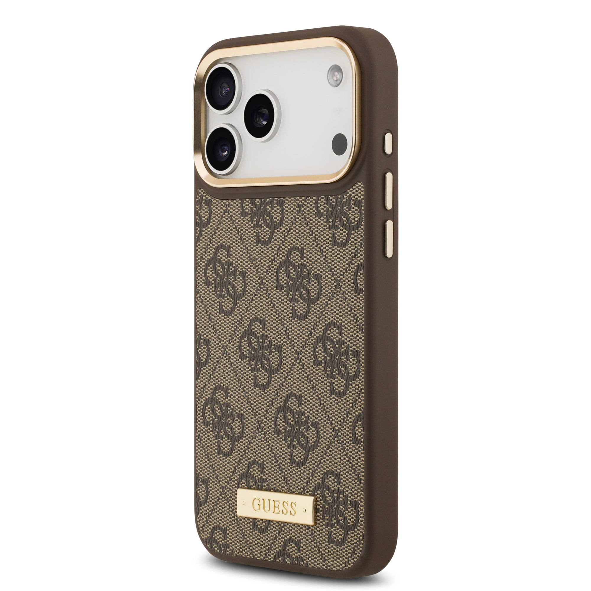 GUESS GUHMP17XU4GPRW HardCase MagSafe 4G PU Logo Plate Brown iPhone 17 Pro Max