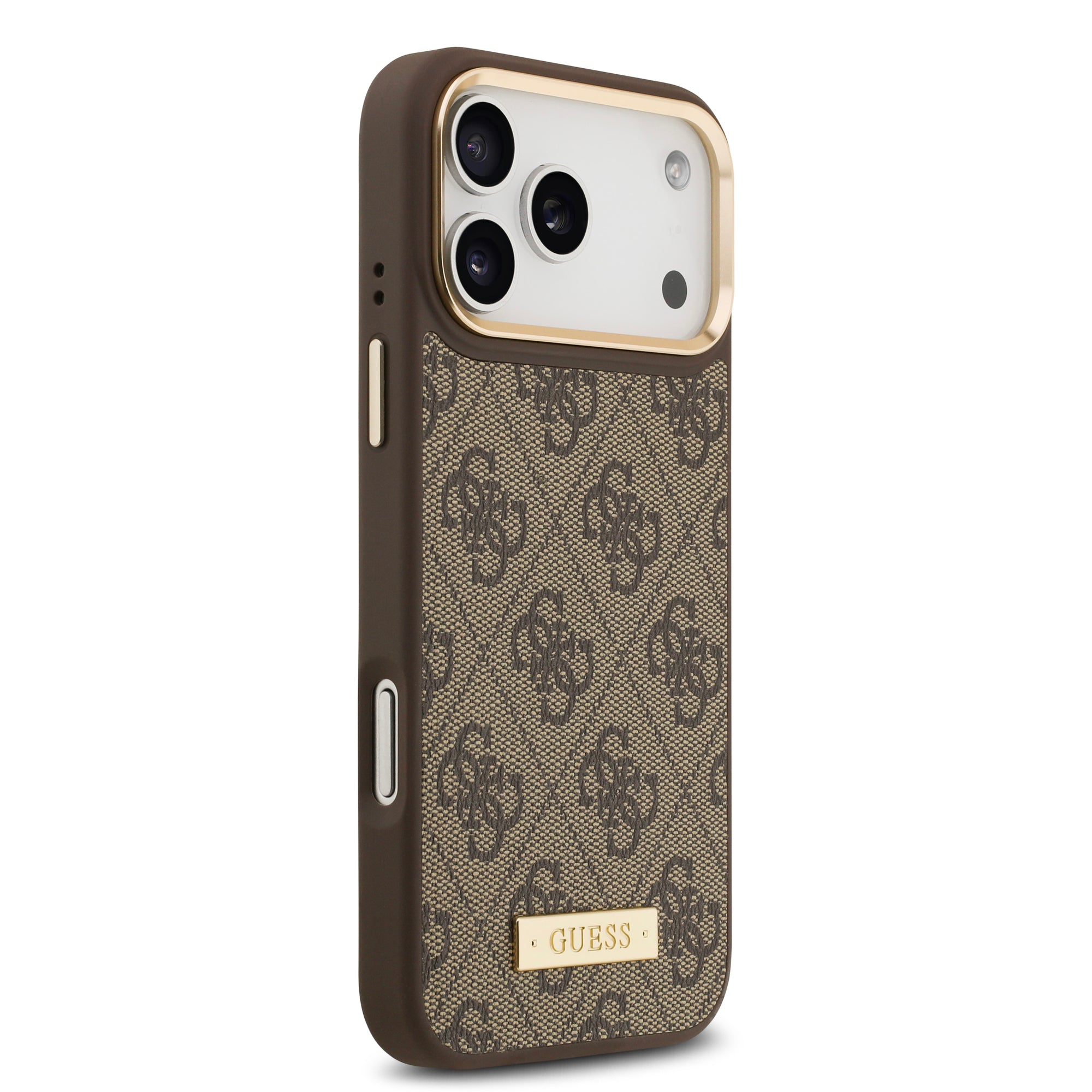 GUESS GUHMP17XU4GPRW HardCase MagSafe 4G PU Logo Plate Brown iPhone 17 Pro Max