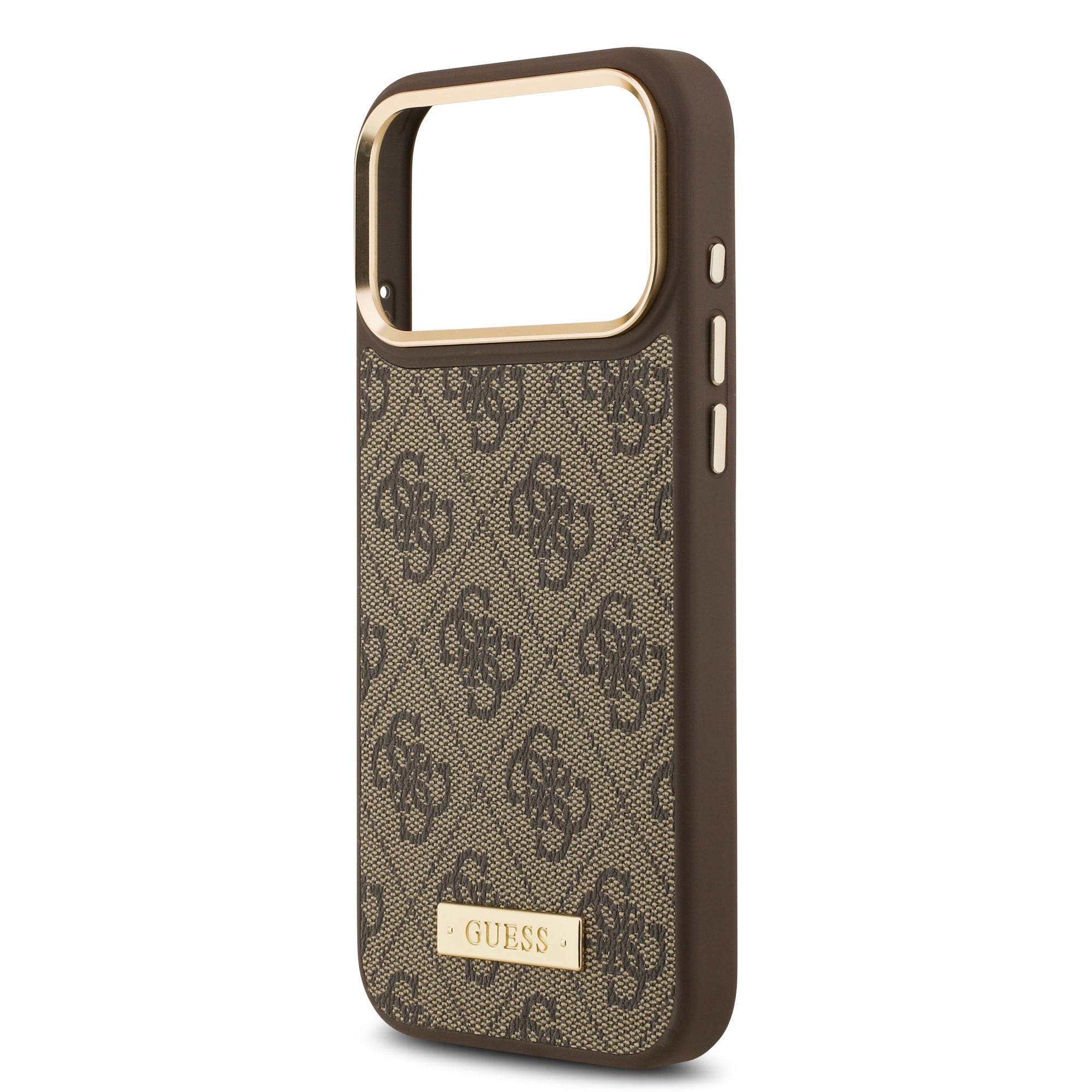 GUESS GUHMP17XU4GPRW HardCase MagSafe 4G PU Logo Plate Brown iPhone 17 Pro Max