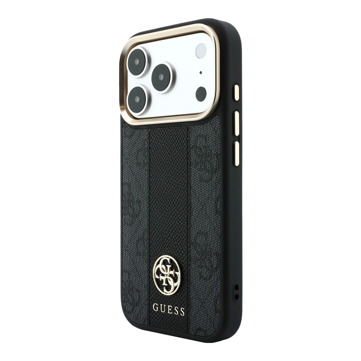 Guess GUHMP18L6P4G4RCK 4G with Stripe Round and Classic Logos MagSafe case for iPhone 18 Pro / iPhone 17 Pro black