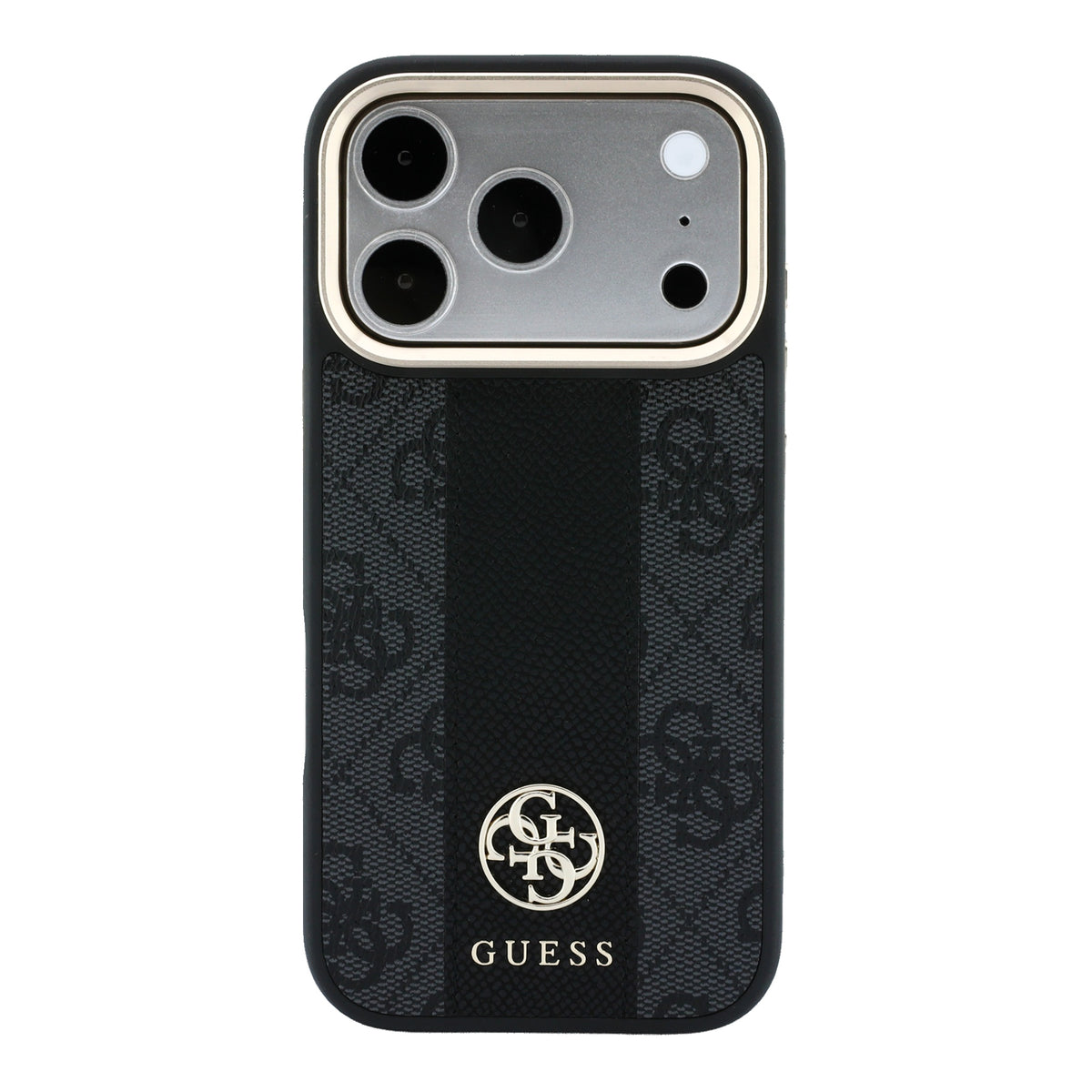 Guess GUHMP18L6P4G4RCK 4G with Stripe Round and Classic Logos MagSafe case for iPhone 18 Pro / iPhone 17 Pro black